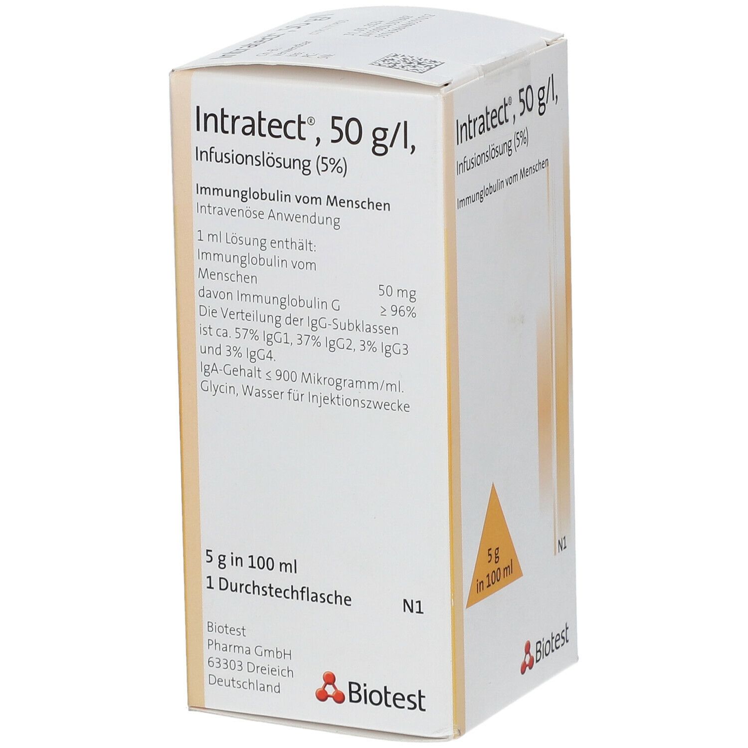 Intratect 50 g/l Infusionslösung 100 ml