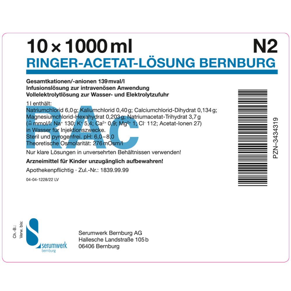 Ringer-Acetat-Lösung Bernburg