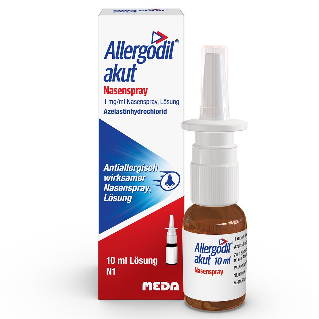 Allergodil akut Nasenspray: Azelastin Spray gegen Heuschnupfen & nicht-saisonale allergische Rhinitis