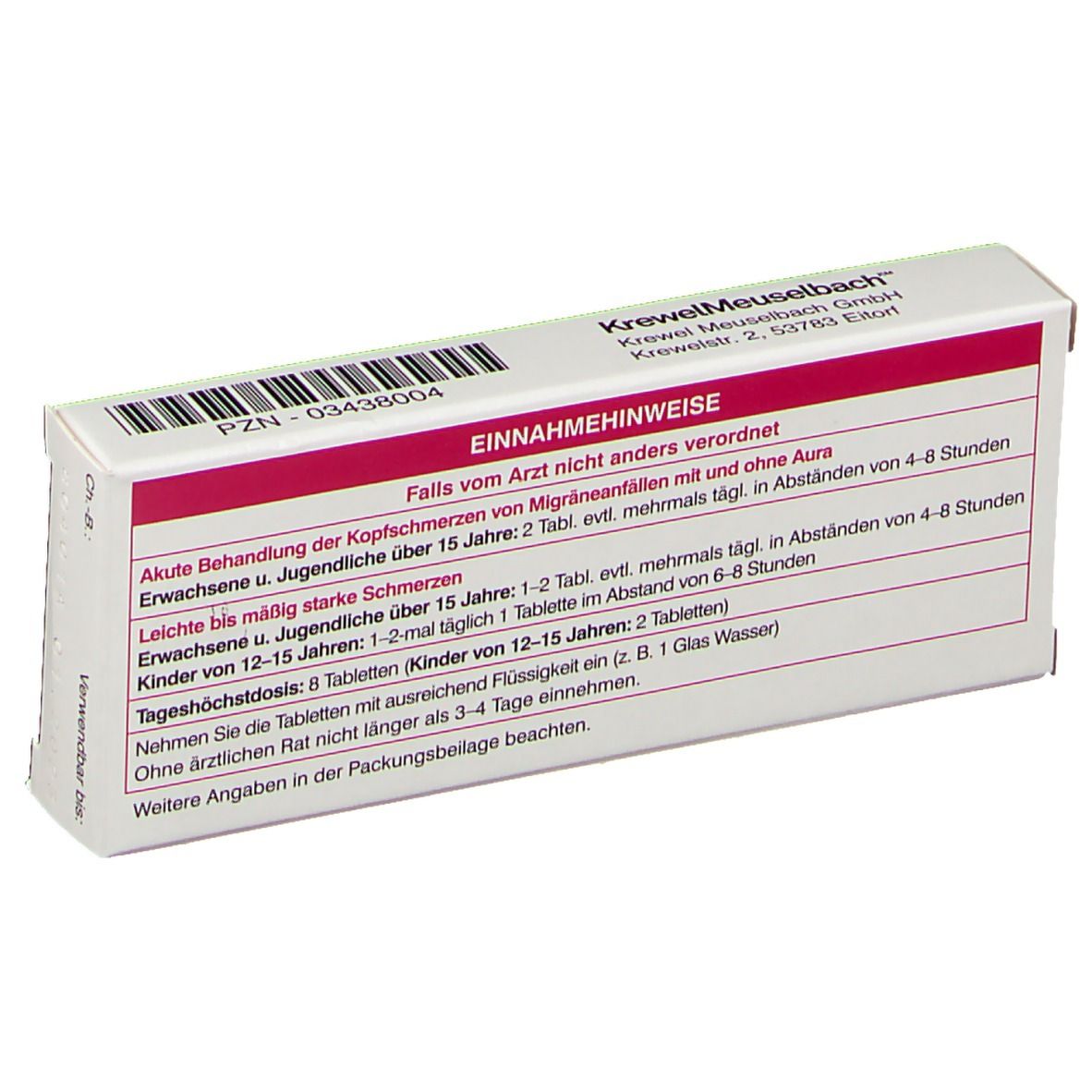 Migräne-Kranit® 500 mg Tabletten