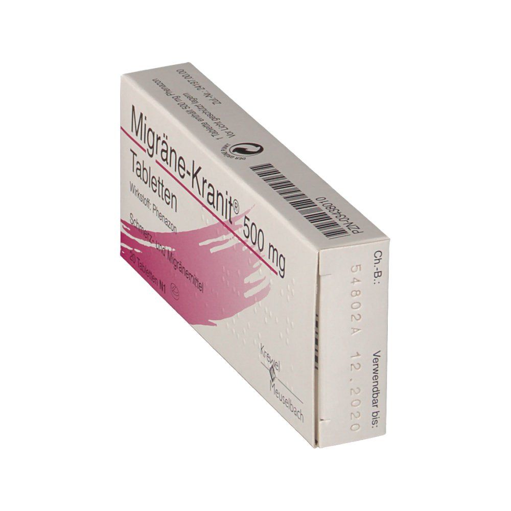 Migräne Kranit 500 mg Tabletten