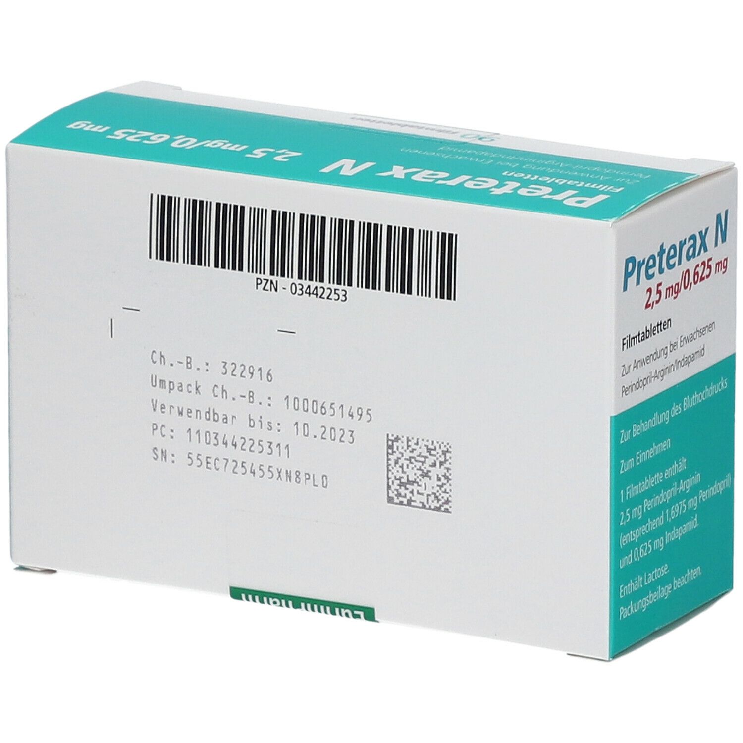 Preterax N 2,5 mg/0,625 mg