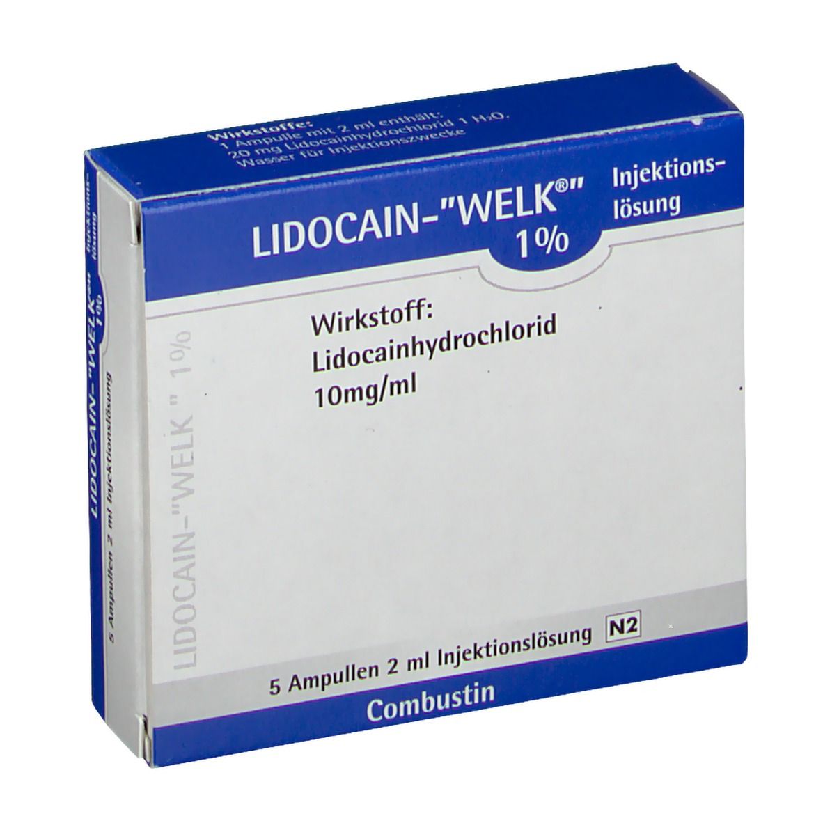 Lidocain Welk 1% Injektionslösung Ampullen 5x2 ml