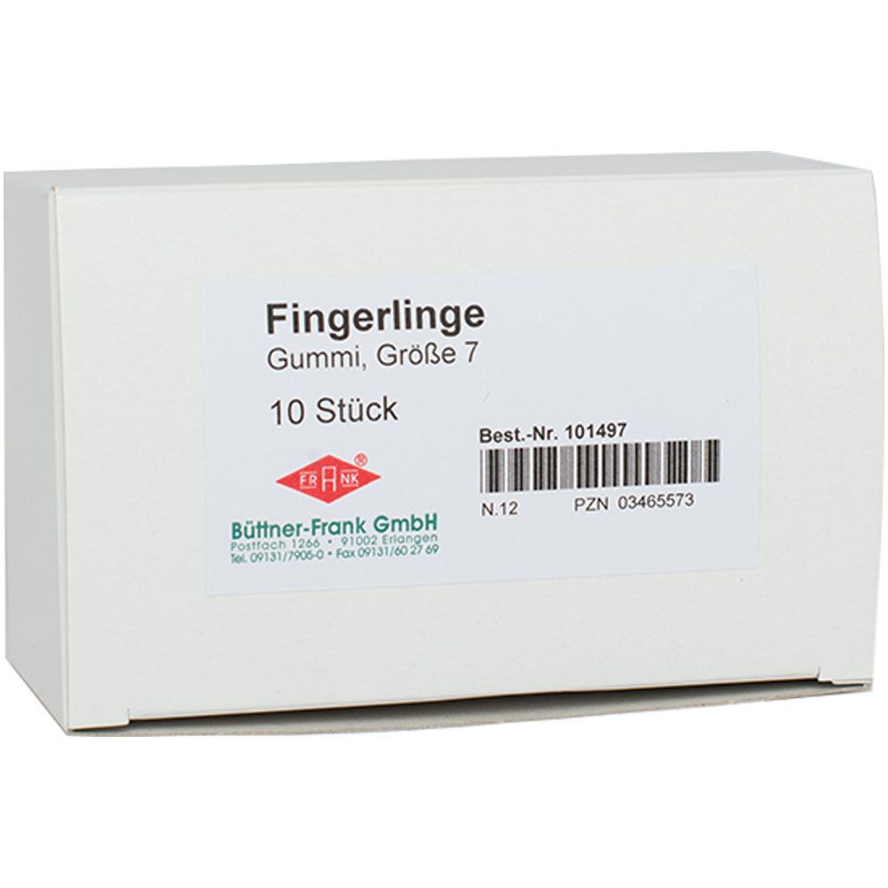 Frank® Fingerlinge aus Gummi Gr. 7 gepudert