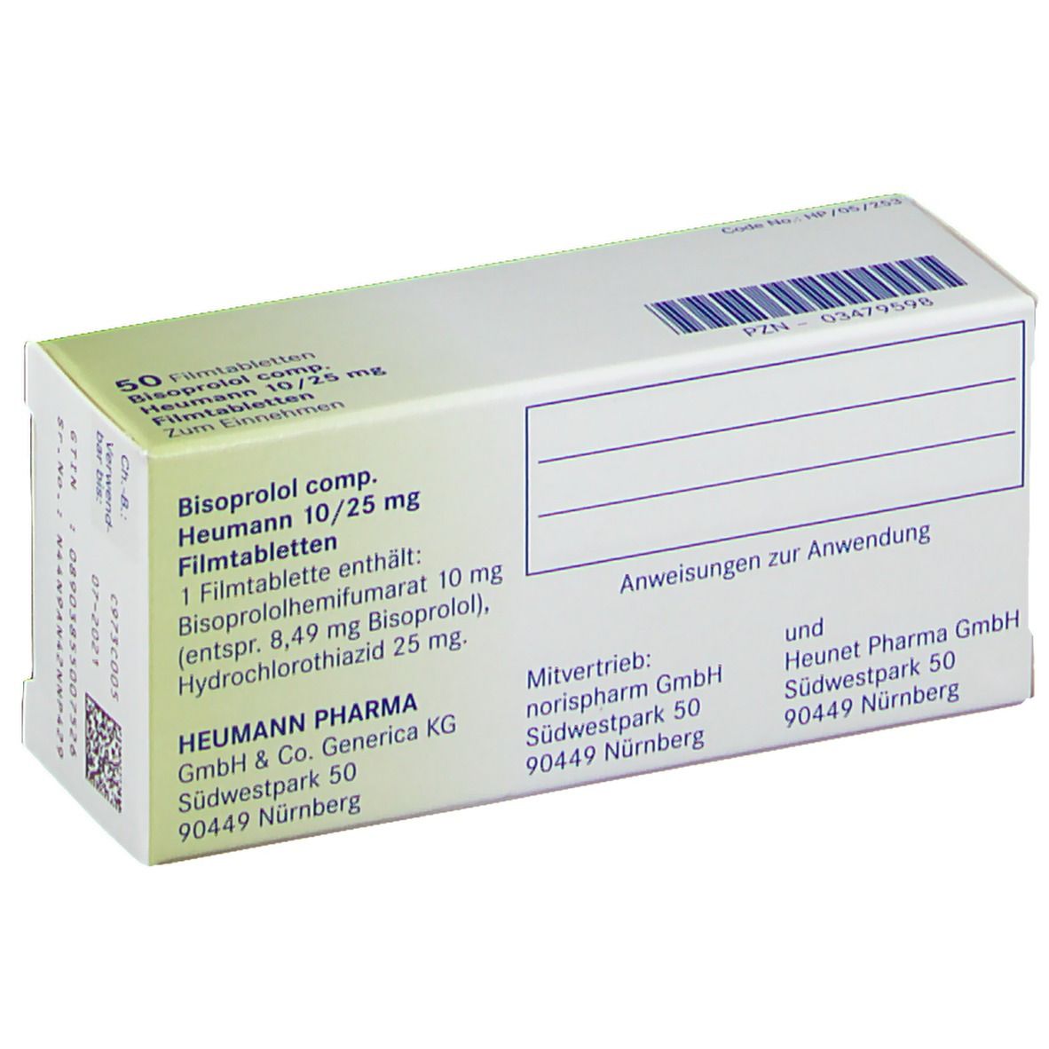 Bisoprolol comp. Heumann 10/25 mg