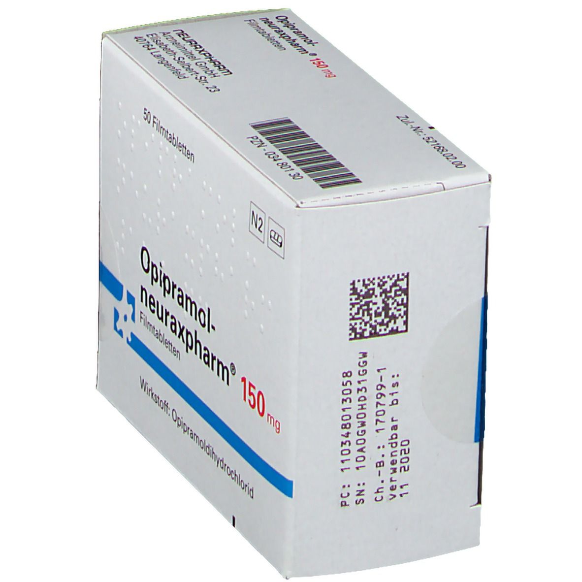 OPIPRAMOL-neuraxpharm 150 mg Filmtabletten 50 St