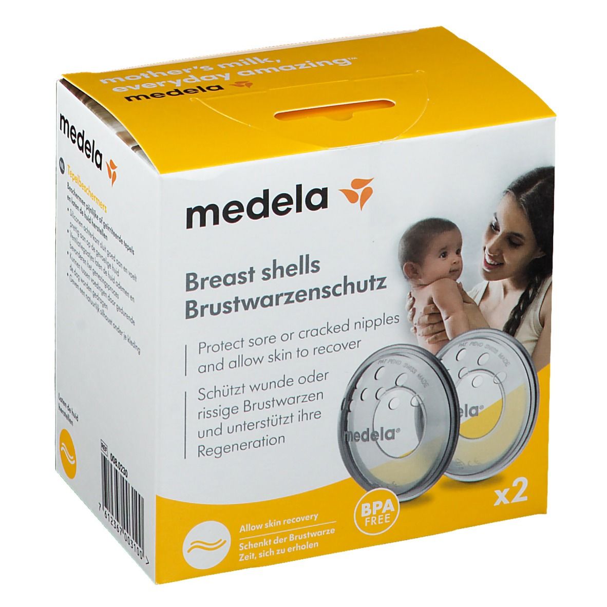 Medela Brustwarzenschutz Stillen Baby Schutz Ernährung 2 Stück 