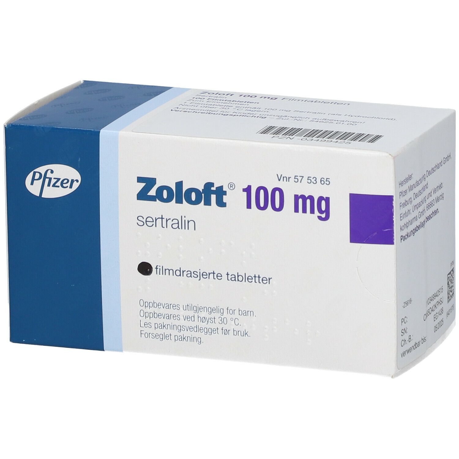 Zoloft 100 mg 100 St mit dem ERezept kaufen Shop Apotheke