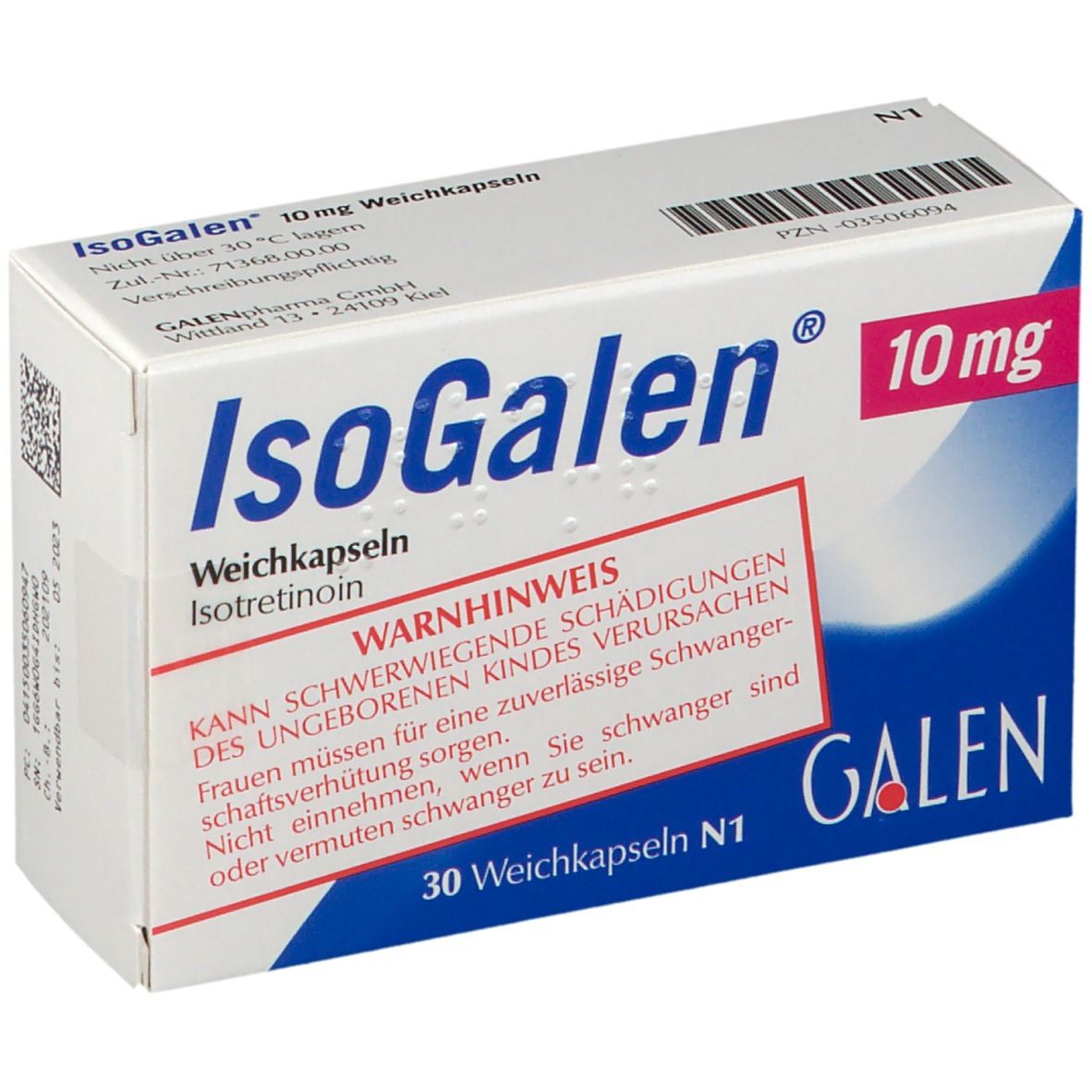 Isogalen 10 mg Weichkapseln 30 St