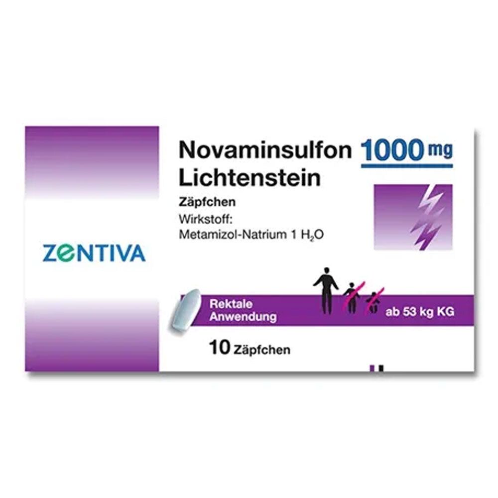Novaminsulfon 1000 mg Lichtenstein Zäpfchen