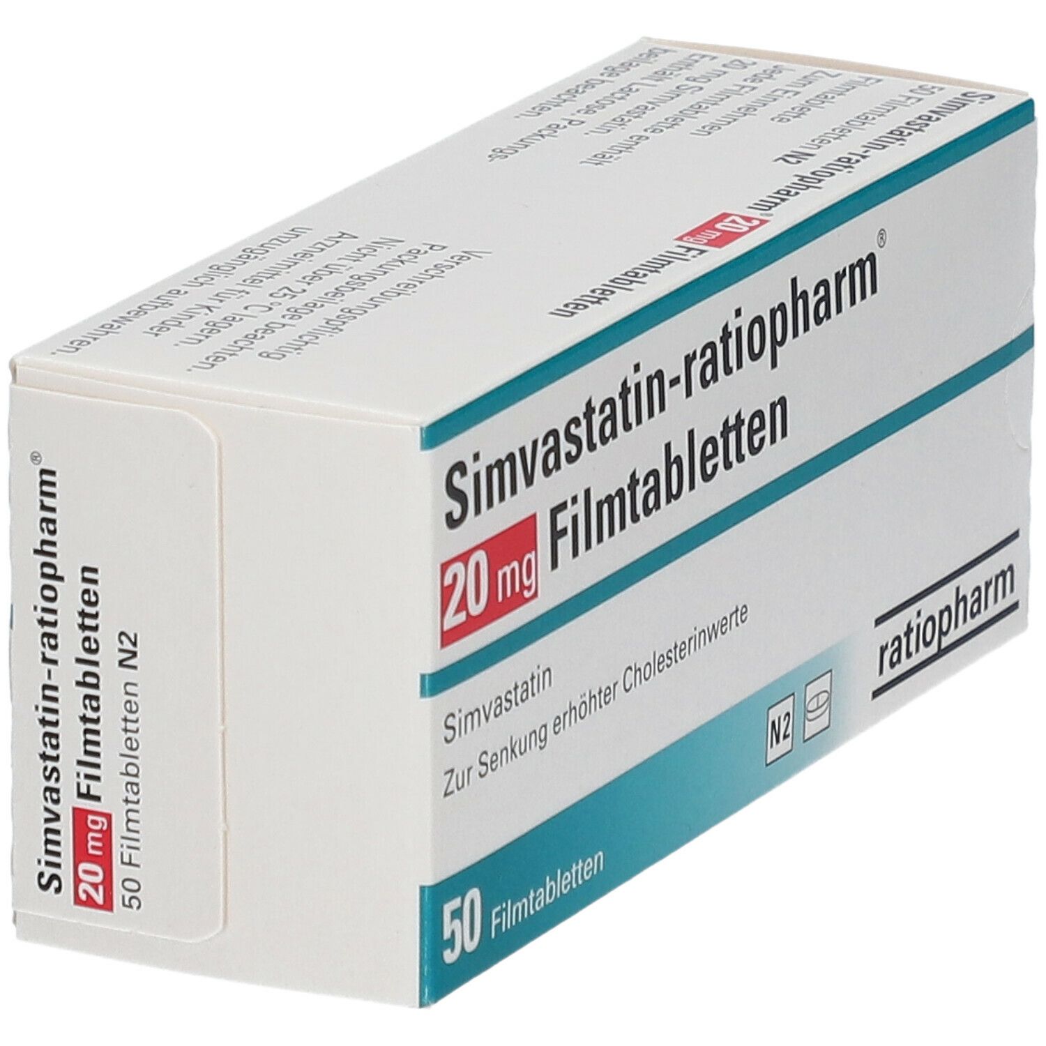 SIMVASTATIN-ratiopharm 20 mg Filmtabletten 50 St