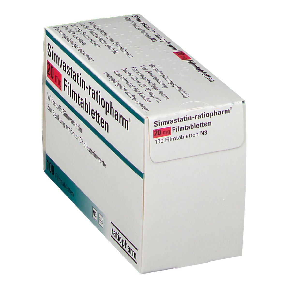 SIMVASTATIN-ratiopharm 20 mg Filmtabletten 100 St