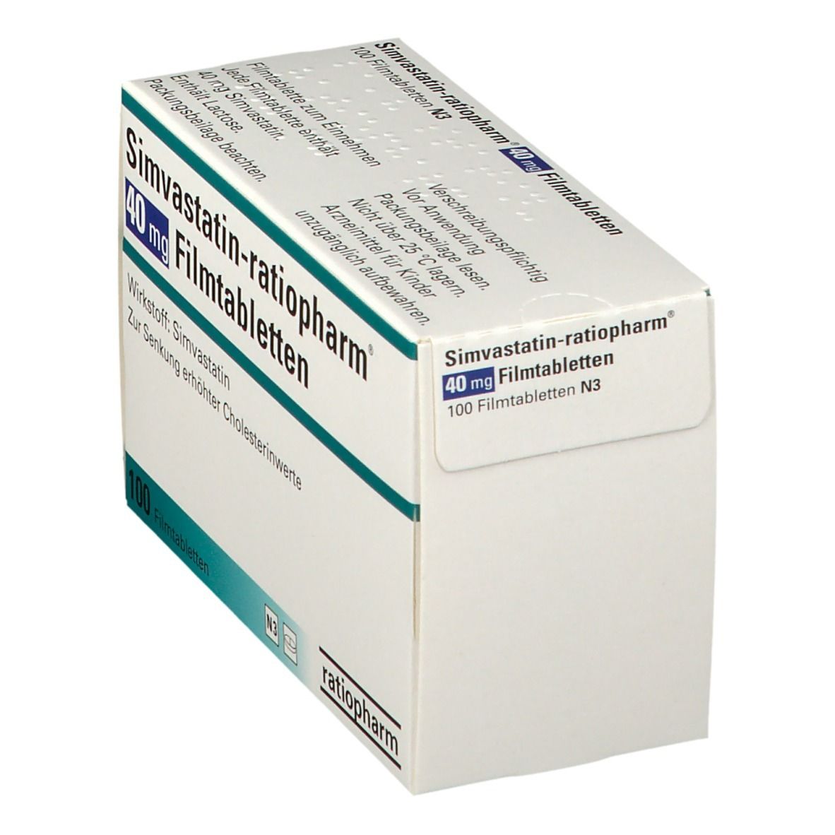 SIMVASTATIN-ratiopharm 40 mg Filmtabletten 100 St