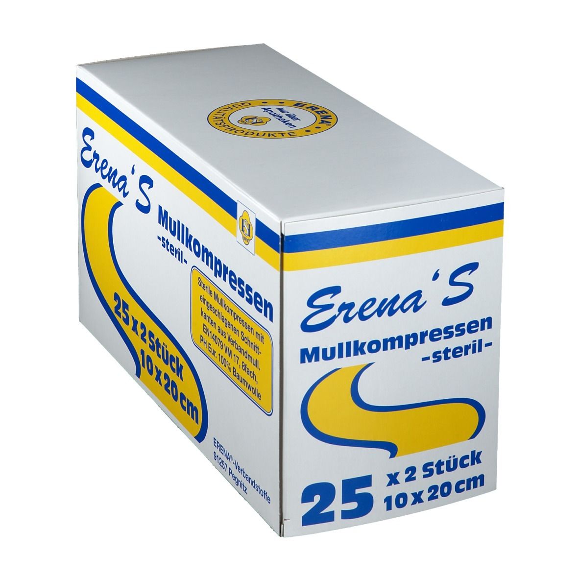 Erena® Mullkompressen 10 x 20 cm steril 8-fach