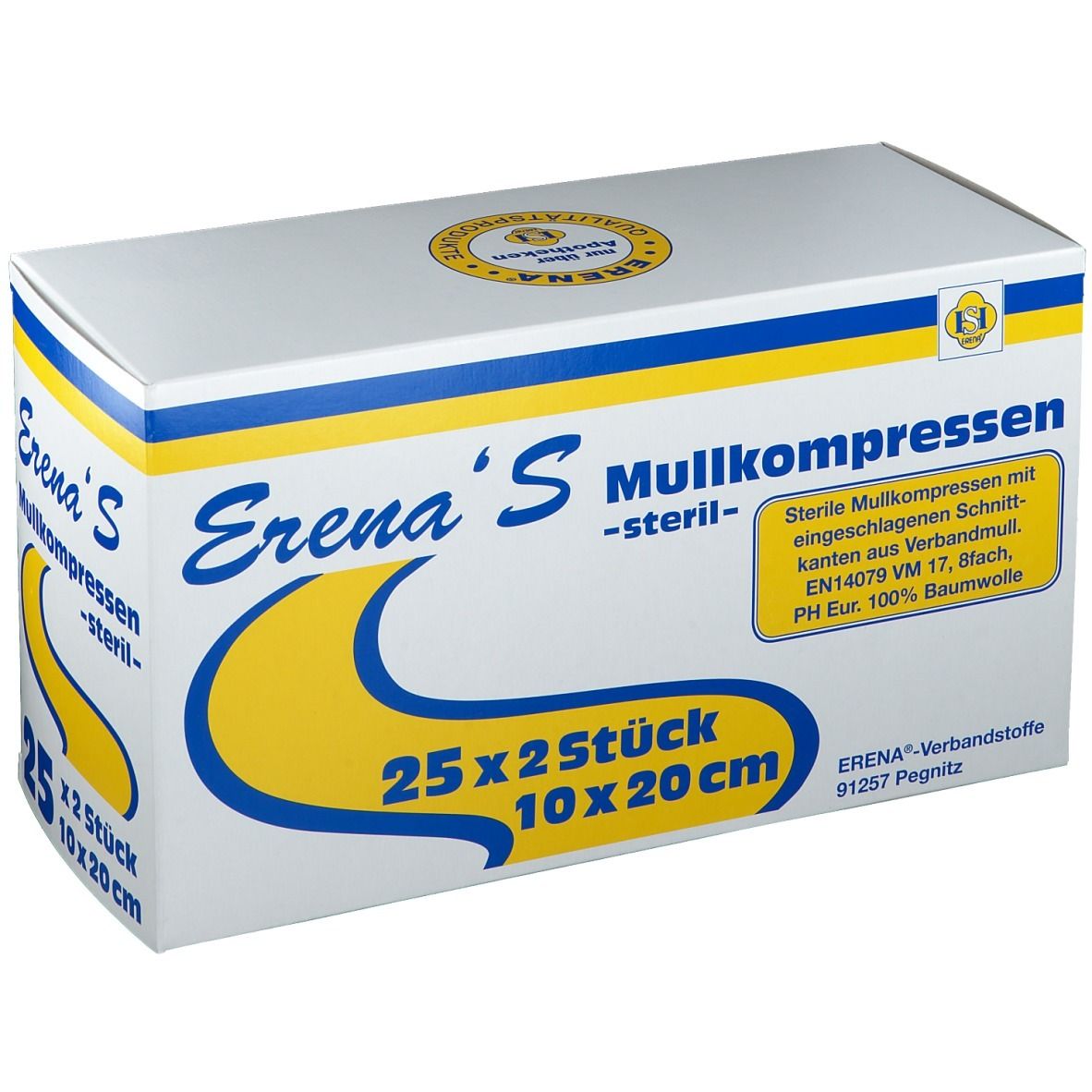 Erena® Mullkompressen 10 x 20 cm steril 8-fach