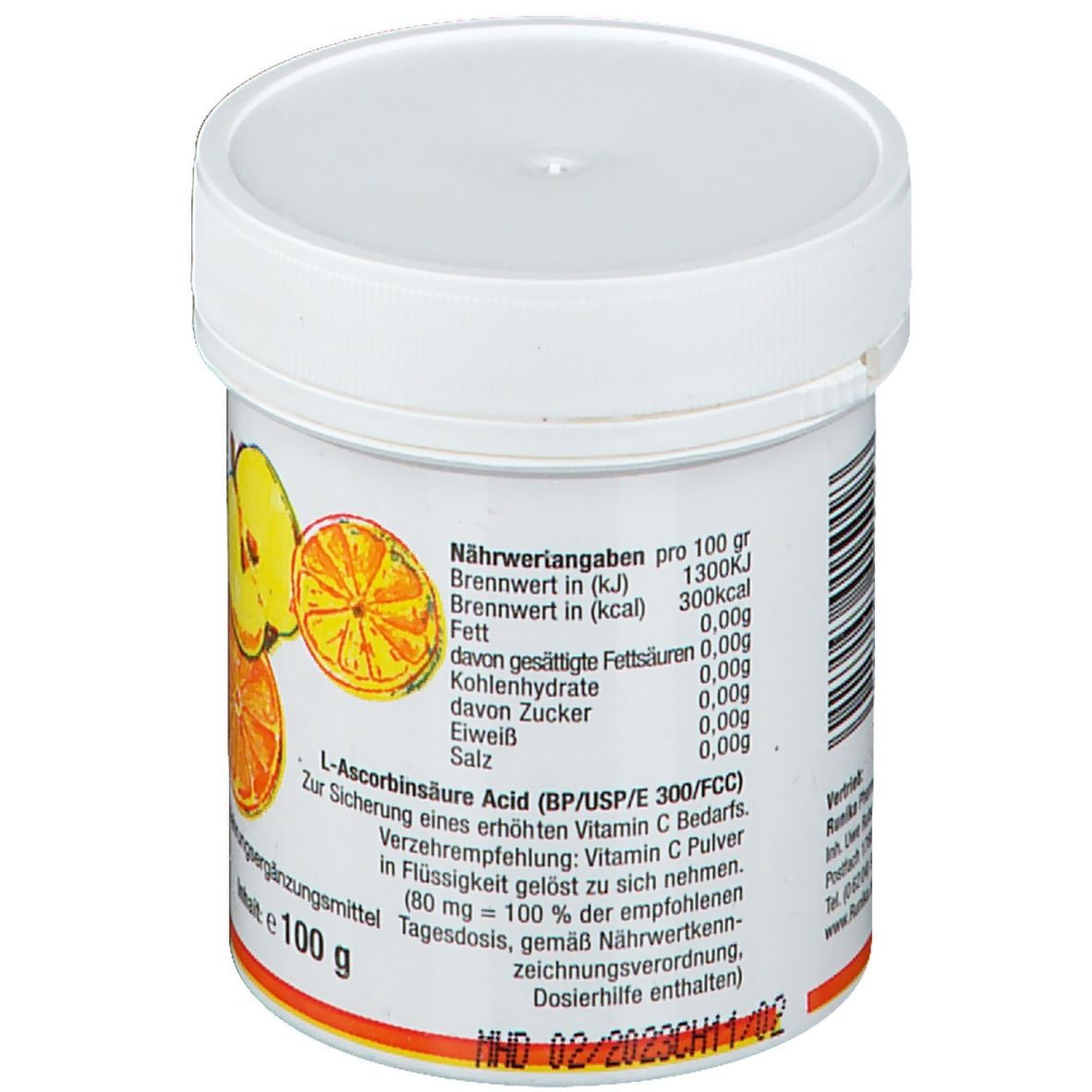 Ascorbinsäure Vitamin C Pulver