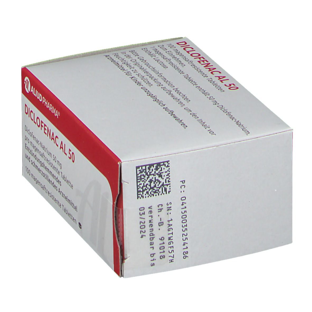 Diclofenac AL 50 magensaftresistente Tabletten 100 St magensaftresistent