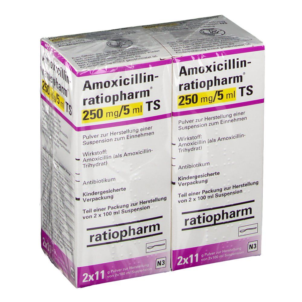Amoxicillin-ratiopharm® 250 mg/5 ml TS