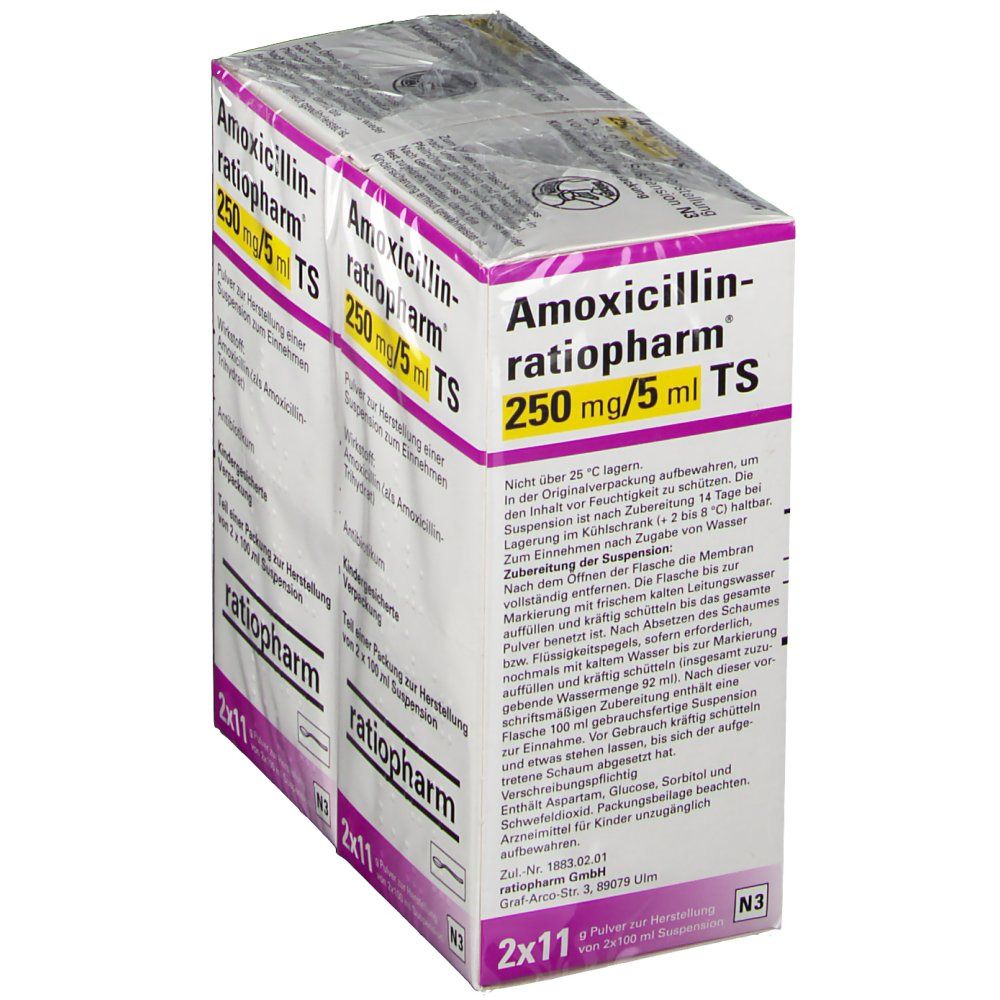 Amoxicillin-ratiopharm® 250 mg/5 ml TS