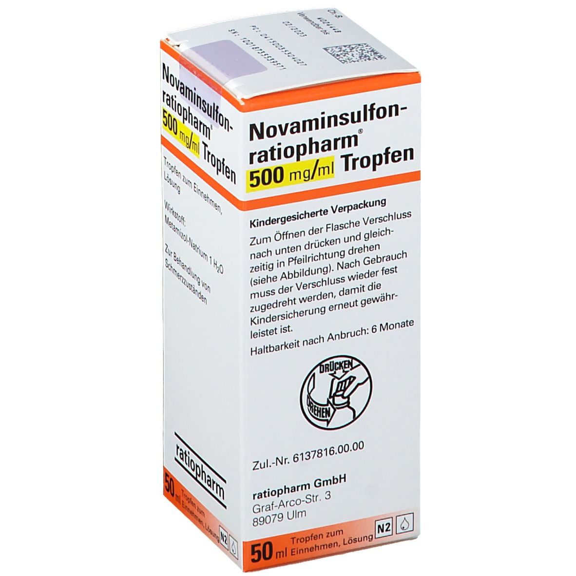 Novaminsulfon-ratiopharm® 500 mg/ml Tropfen