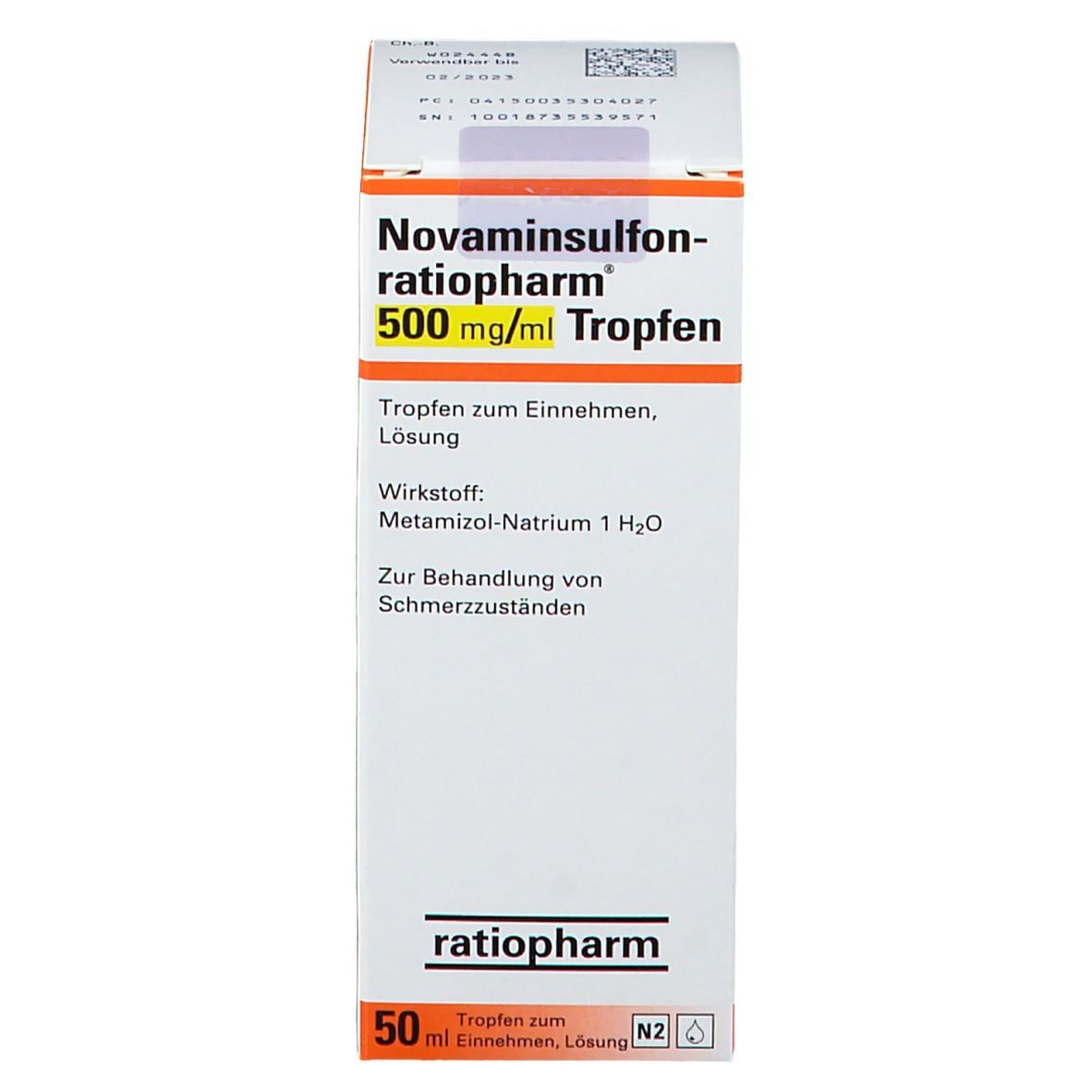 Novaminsulfon-ratiopharm® 500 mg/ml Tropfen