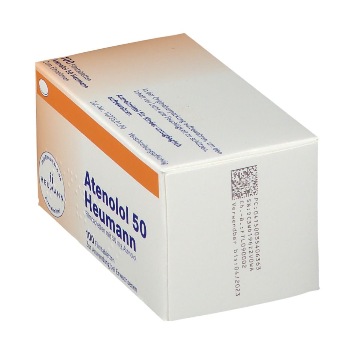 Atenolol 50 Heumann Filmtabletten 100 St