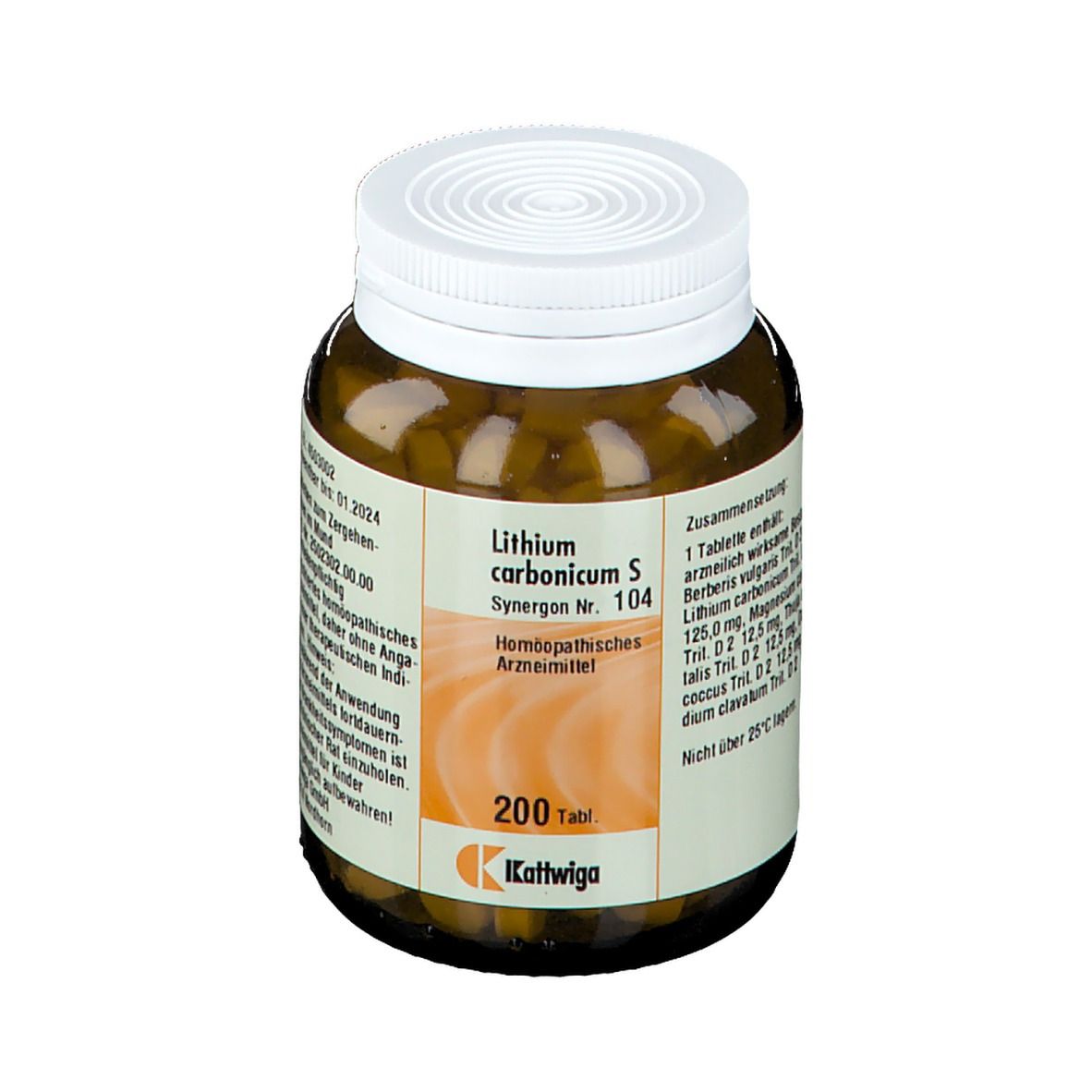 Synergon Komplex 104 Lithium carbonicum S Tabl. 200 St Tabletten