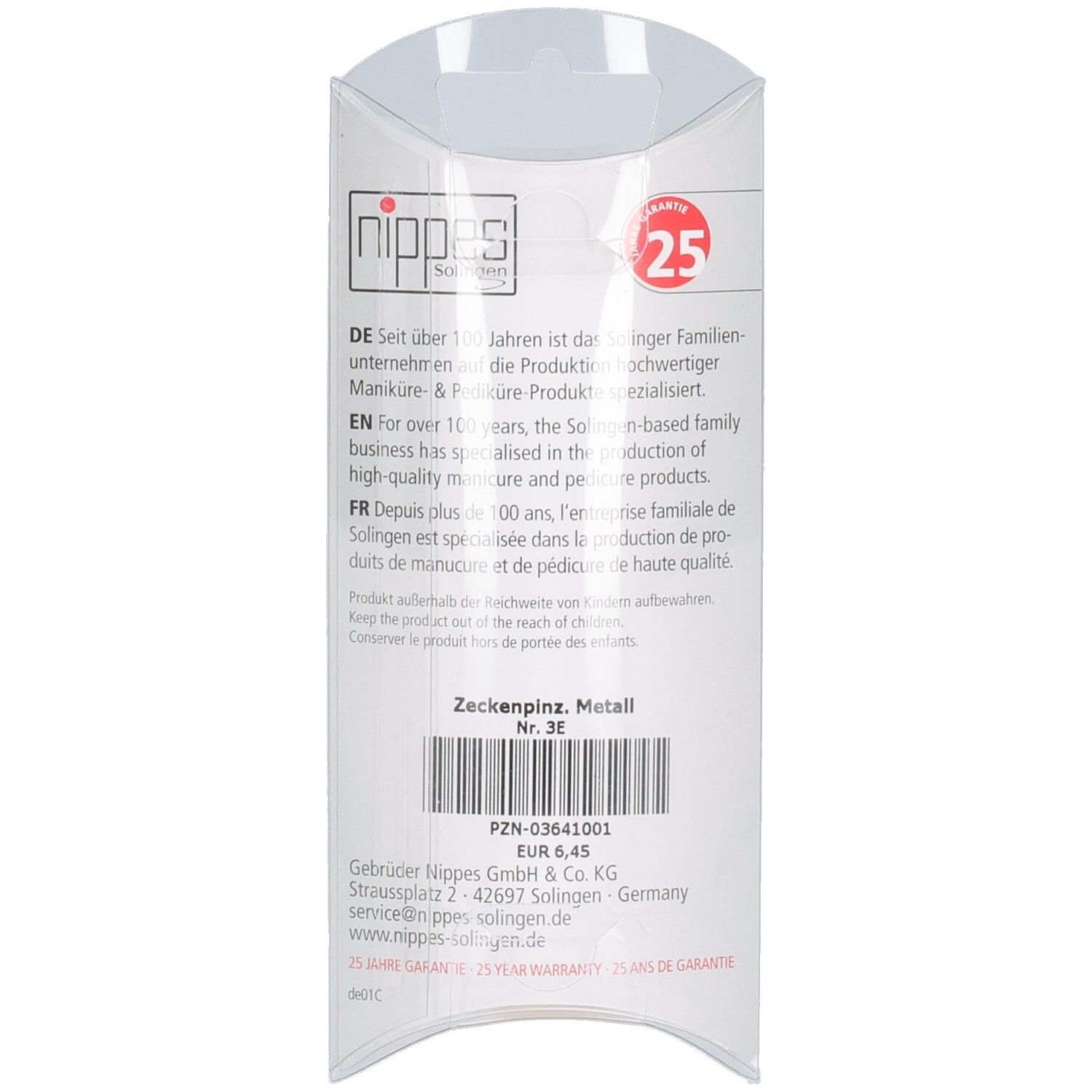 nippes Solingen Zeckenpinzette