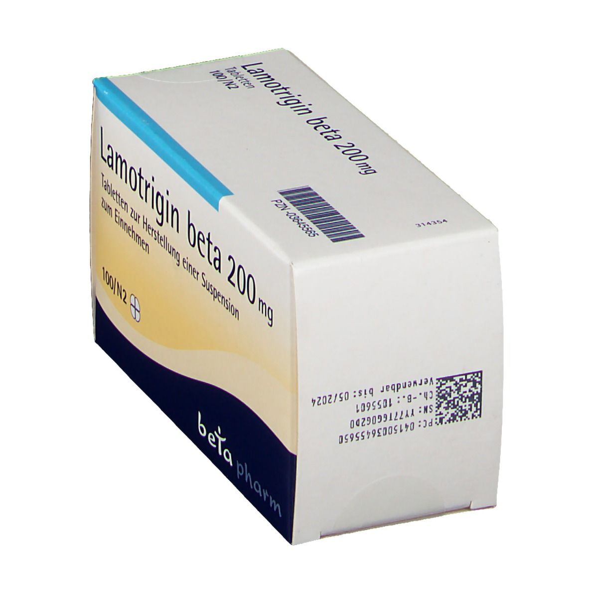 Lamotrigin beta 200 mg Tabl.z.Herst.e.Susp.z.Einn. 100 St Tablette zur Herstellung einer Susp. zum Einnehmen