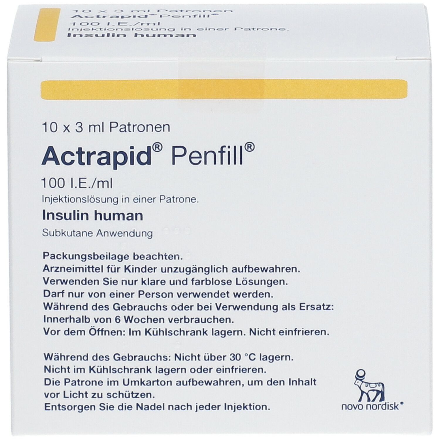 Actrapid fill 100 I.E./ml