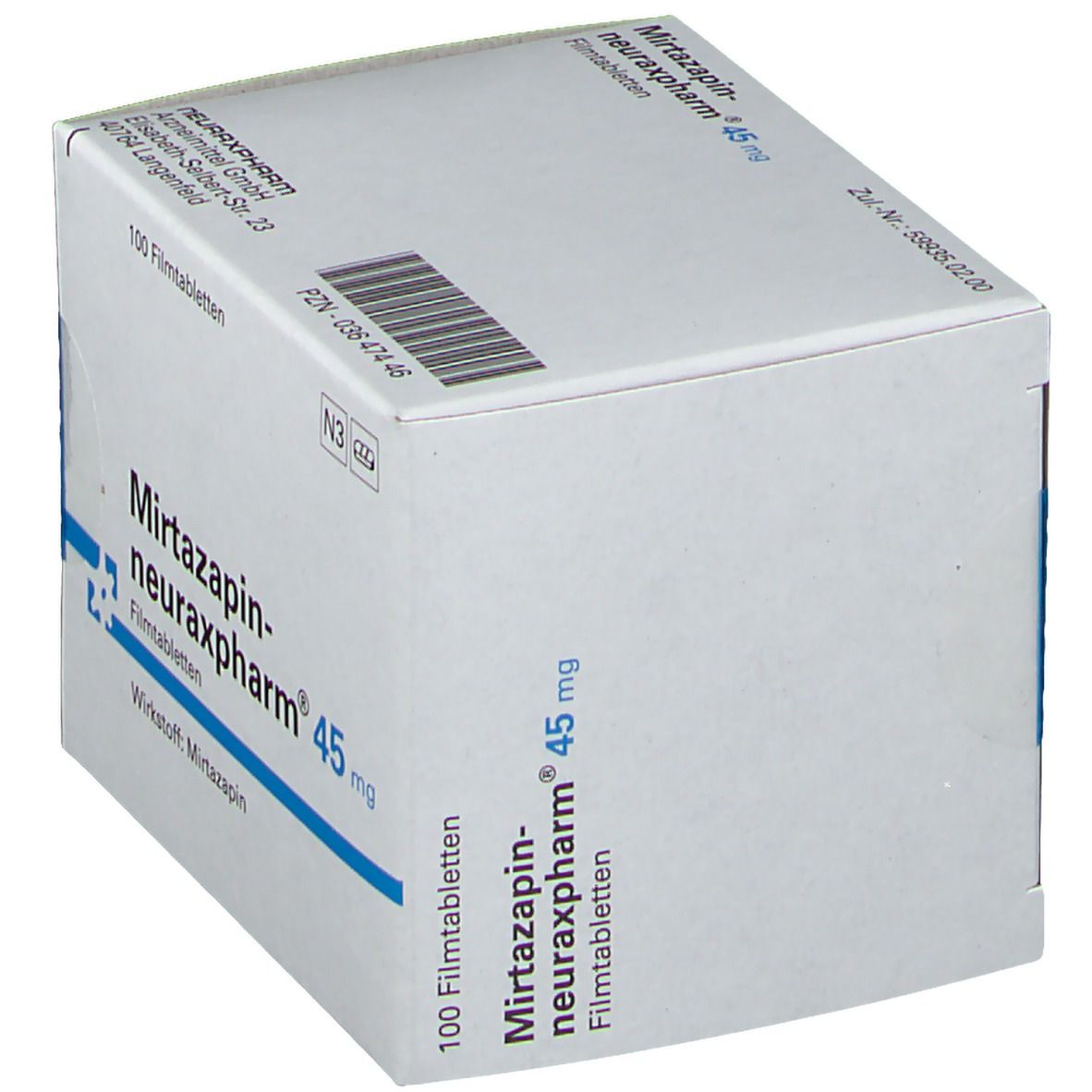 MIRTAZAPIN-neuraxpharm 45 mg Filmtabletten 100 St