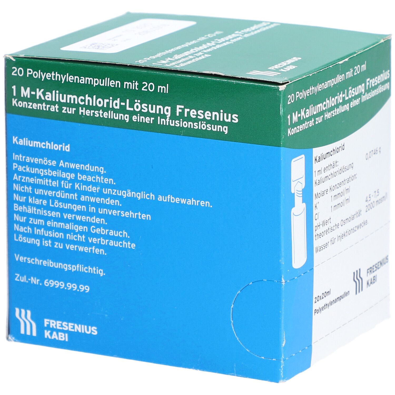 1 M Kaliumchlorid Lösung Fresenius Inf.-Lsg.-Konz. 20x20 ml Infusionslösungskonzentrat