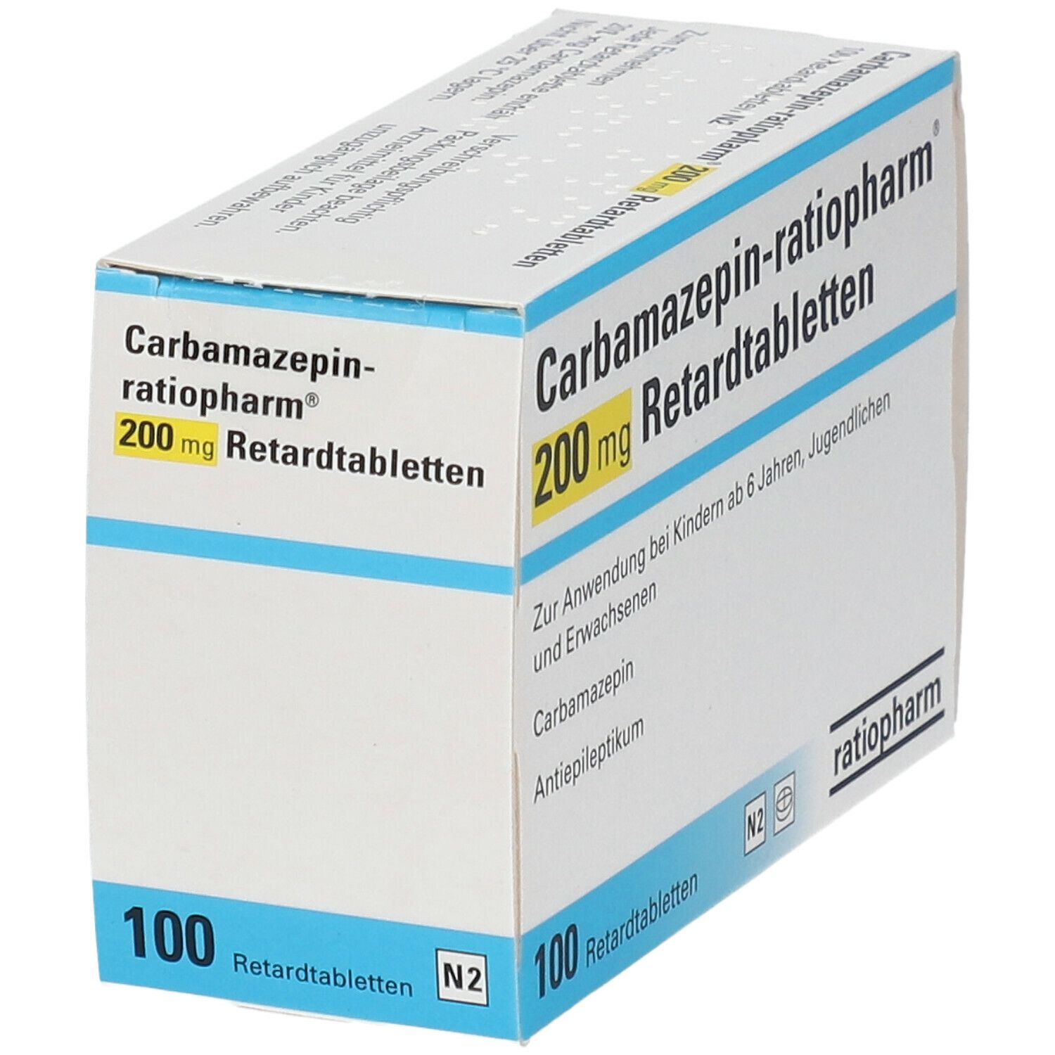 CARBAMAZEPIN-ratiopharm 200 mg Retardtabletten 100 St Retard-Tabletten