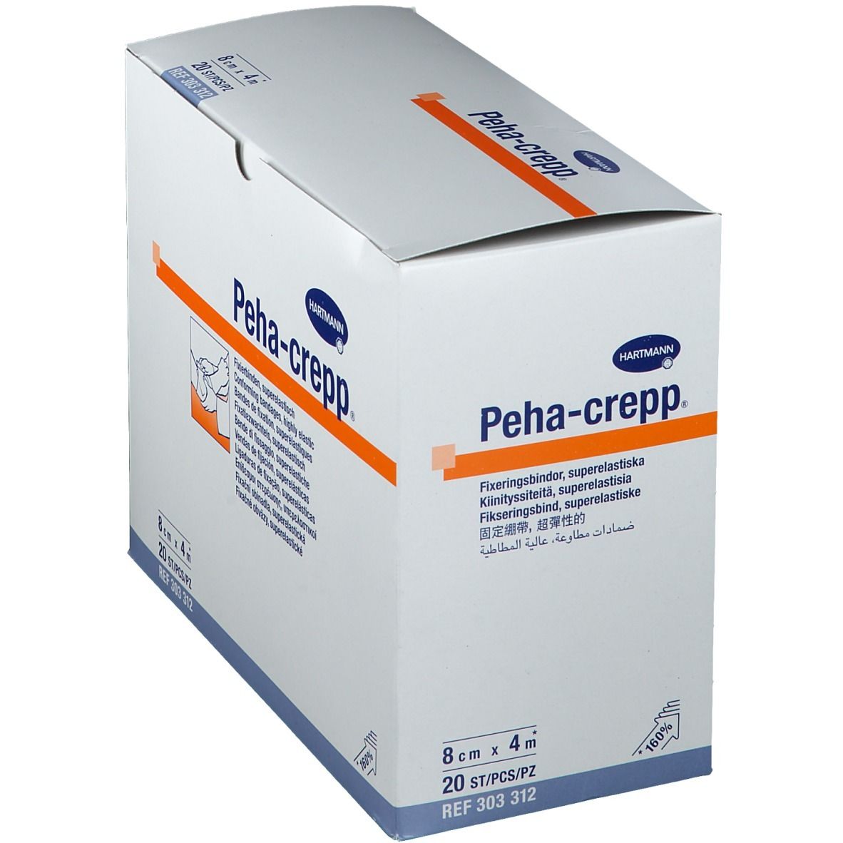 Peha-crepp® Fixierbinde 8 cm x 4 m 20 St - shop-apotheke.at
