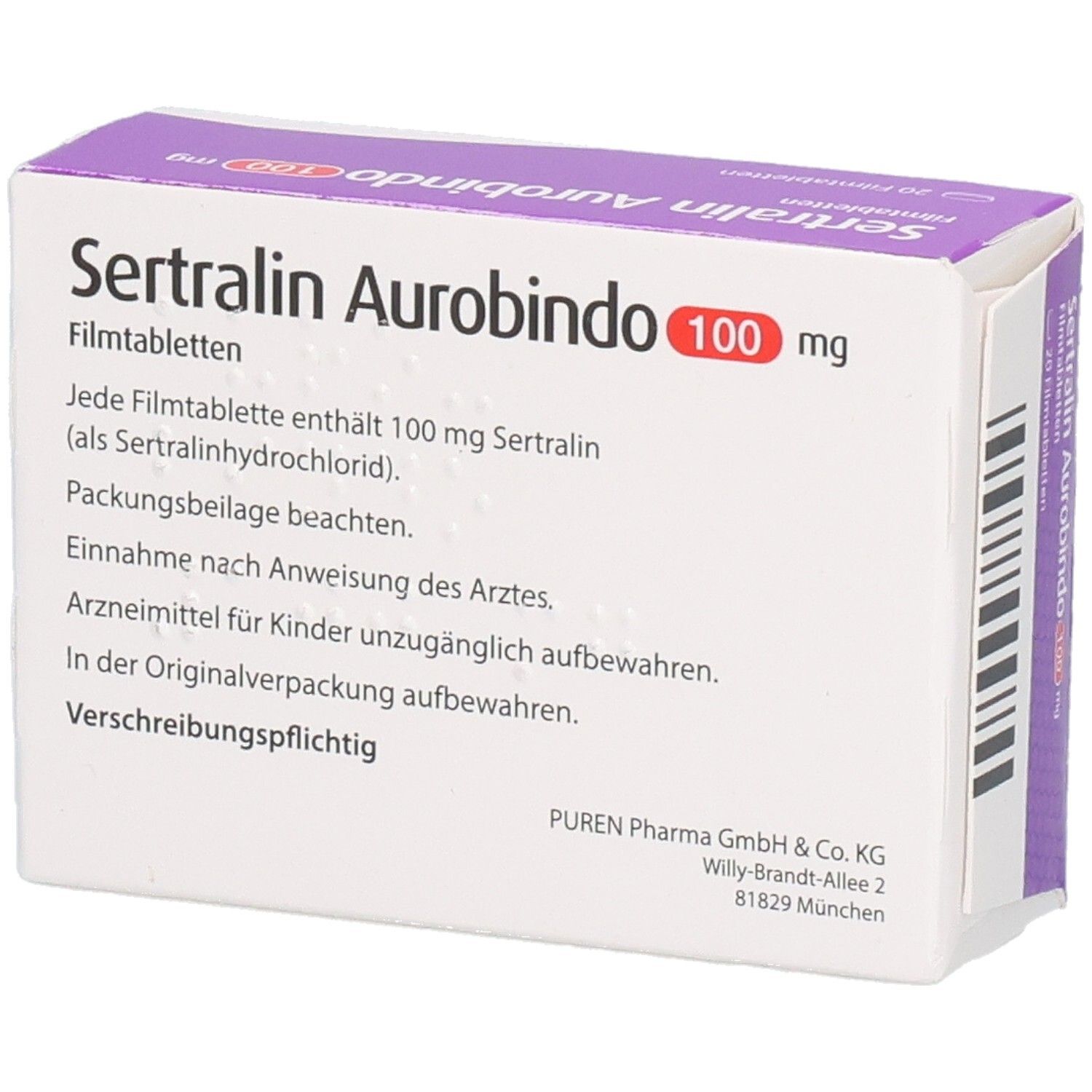 SERTRALIN Aurobindo 100 mg Filmtabletten