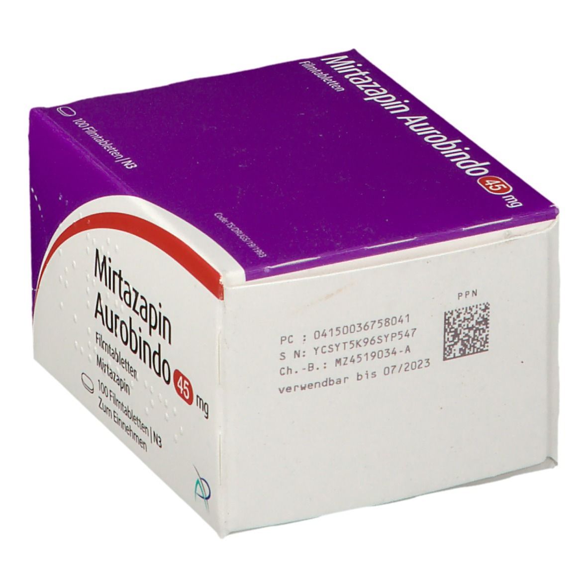 Mirtazapin Aurobindo 45 mg Filmtabletten 50 St