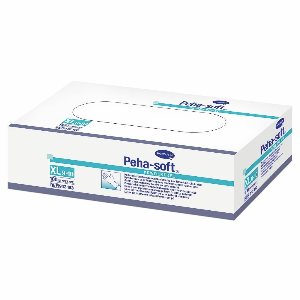 Peha-soft® powderfree aus Latex Untersuchungshandschuhe Gr. XL 9 - 10
