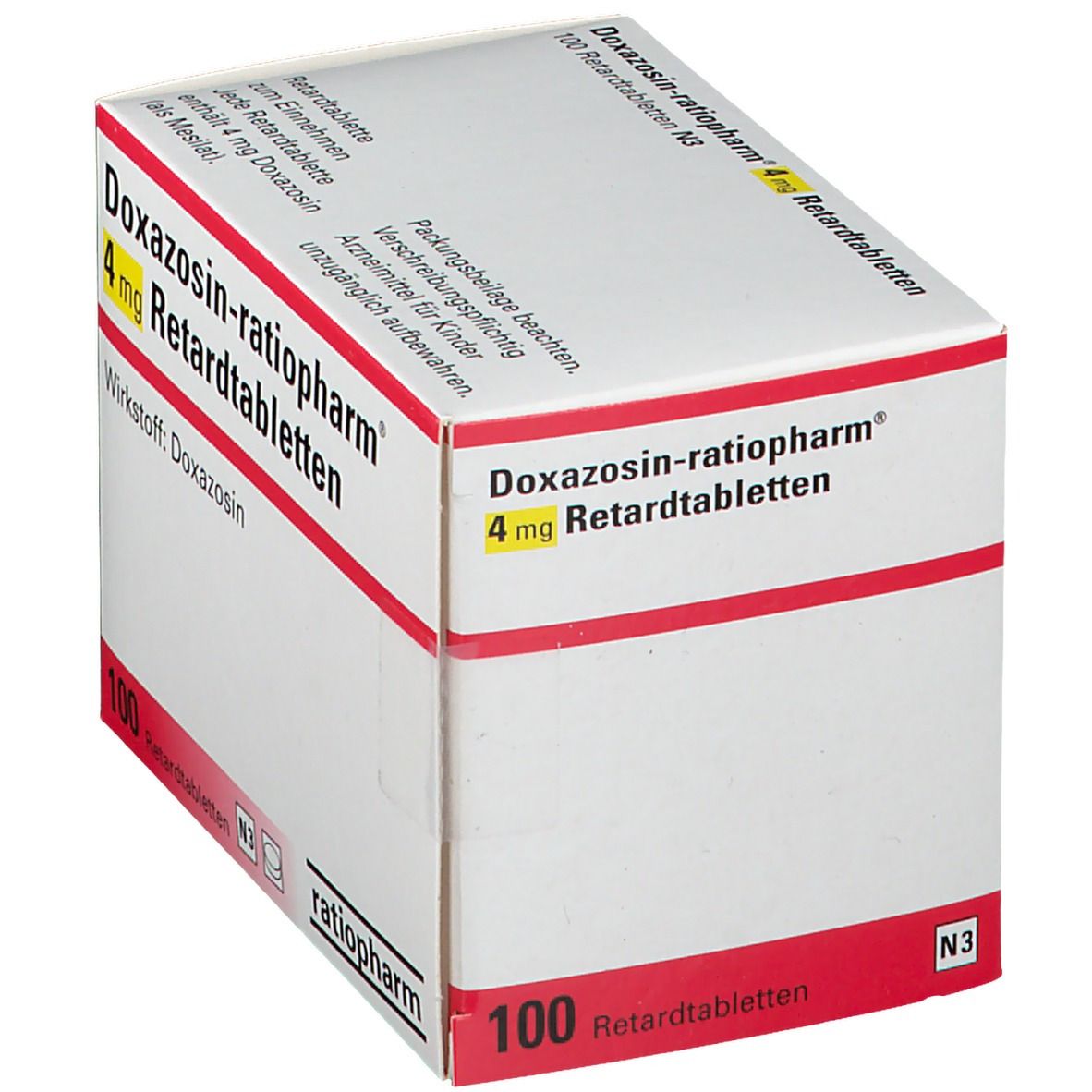 DOXAZOSIN-ratiopharm 4 mg Retardtabletten 100 St Retard-Tabletten