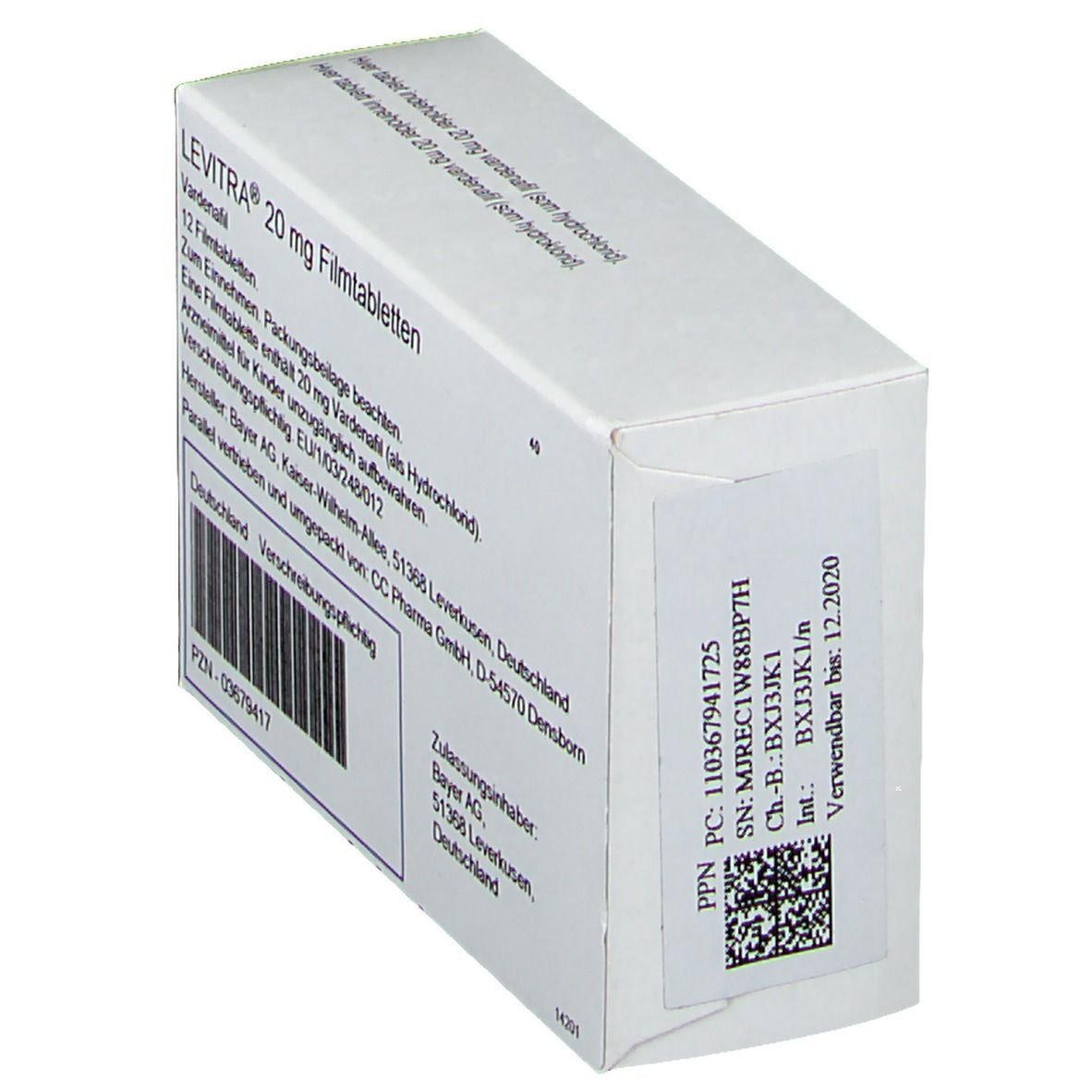LEVITRA 20 mg Filmtabletten