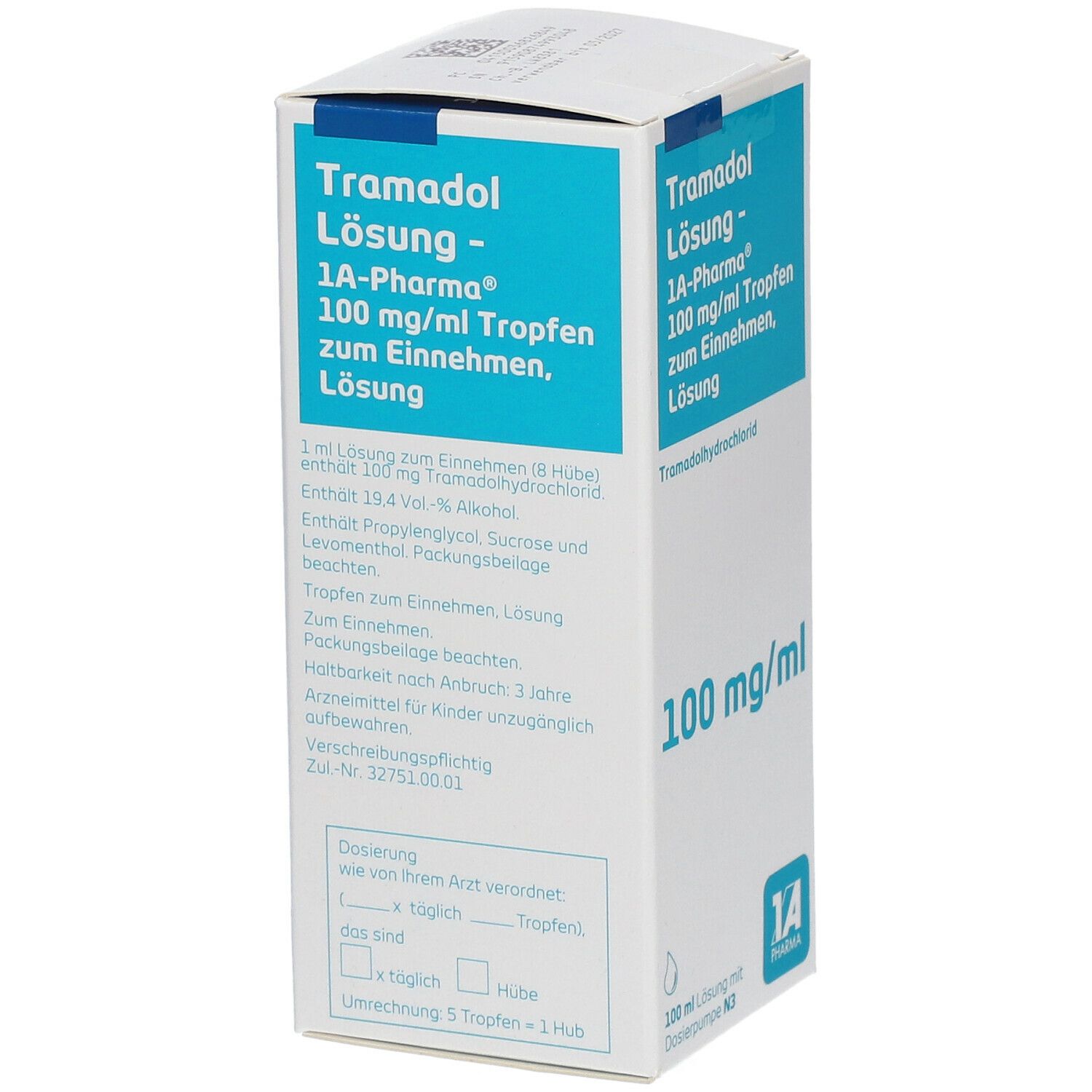 Tramadol Lösung-1A Pharma m.Dosierpumpe 100 ml Lösung zum Einnehmen