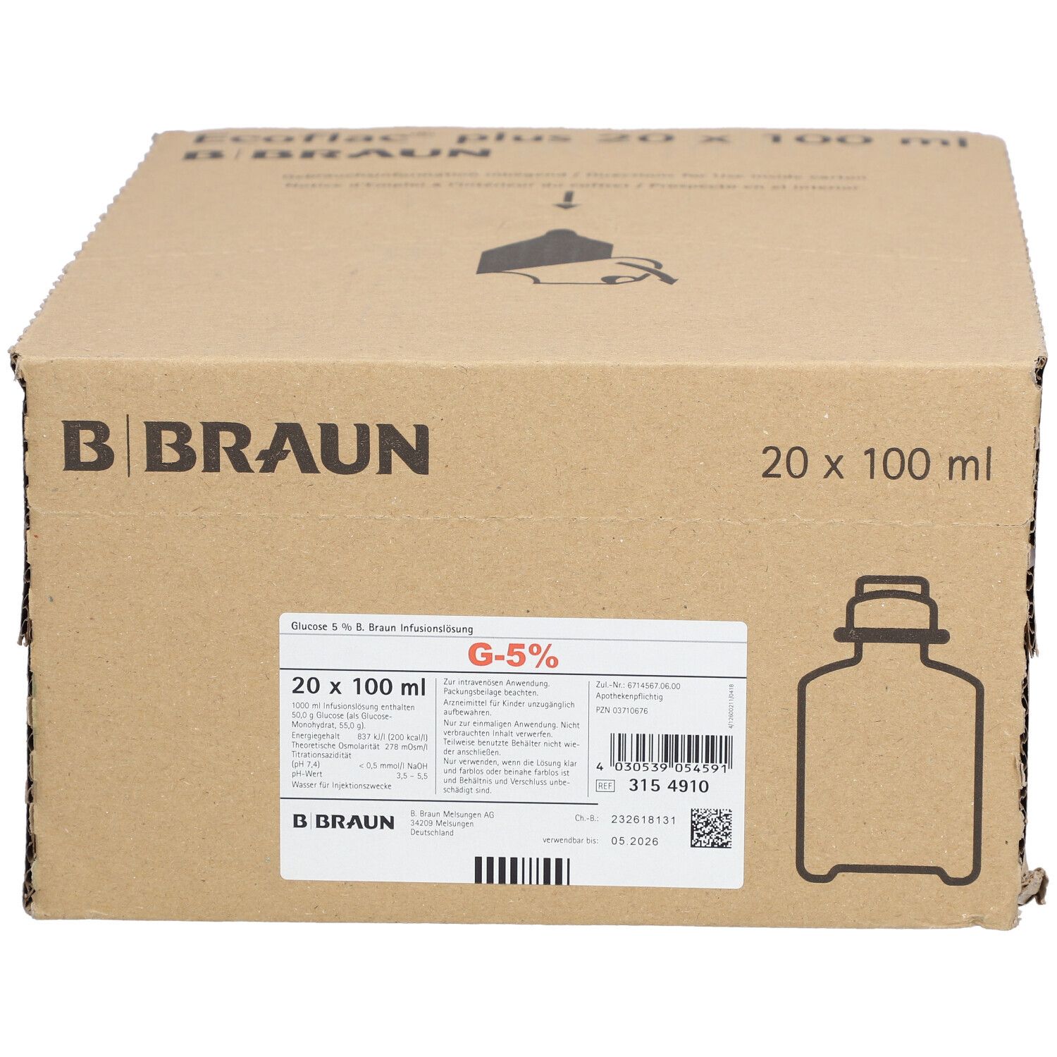 Glucose 5 % B. Braun Ecoflac® plus