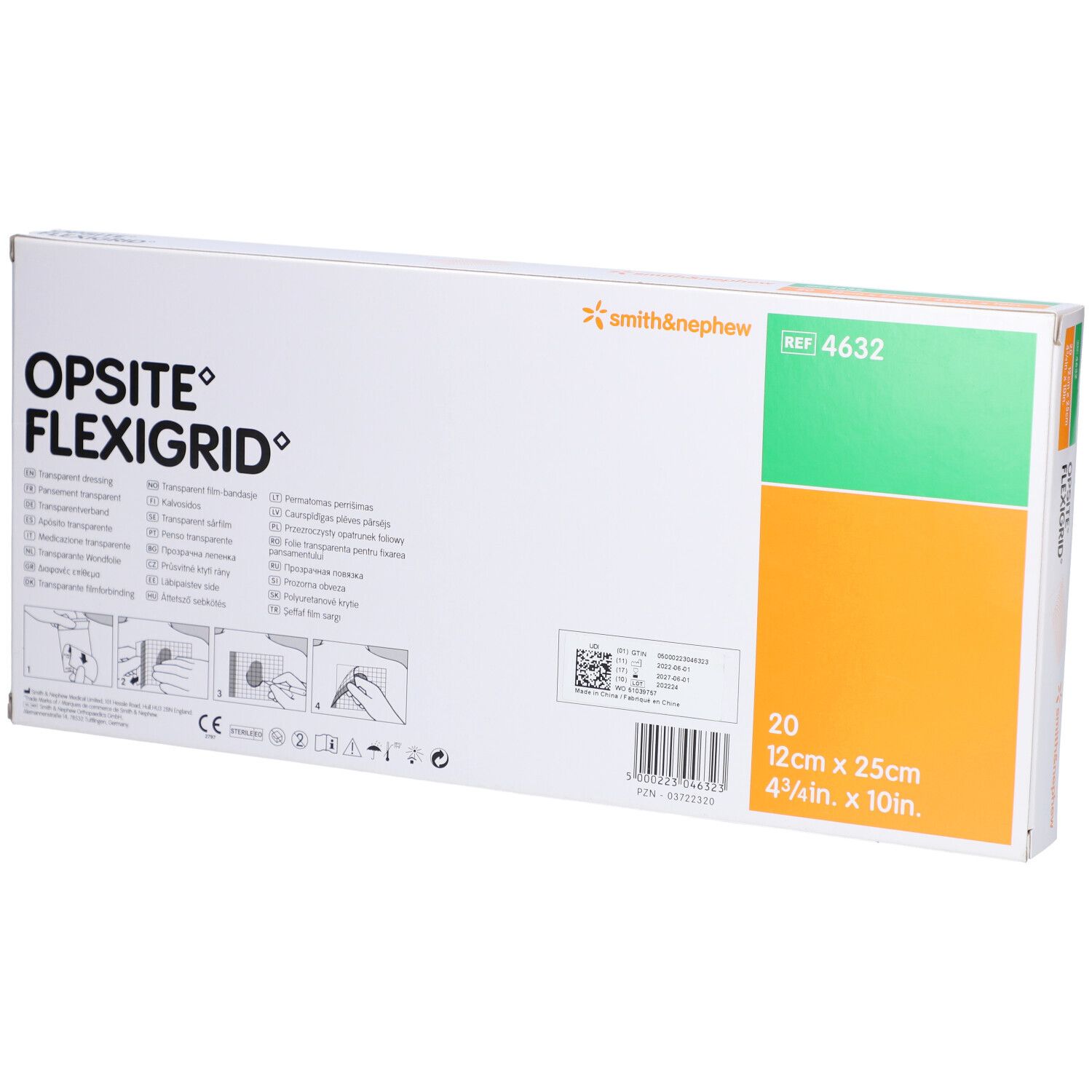 Smith & Nephew OPSITE Flexigrid Wundverband transparent 12 x 25 cm