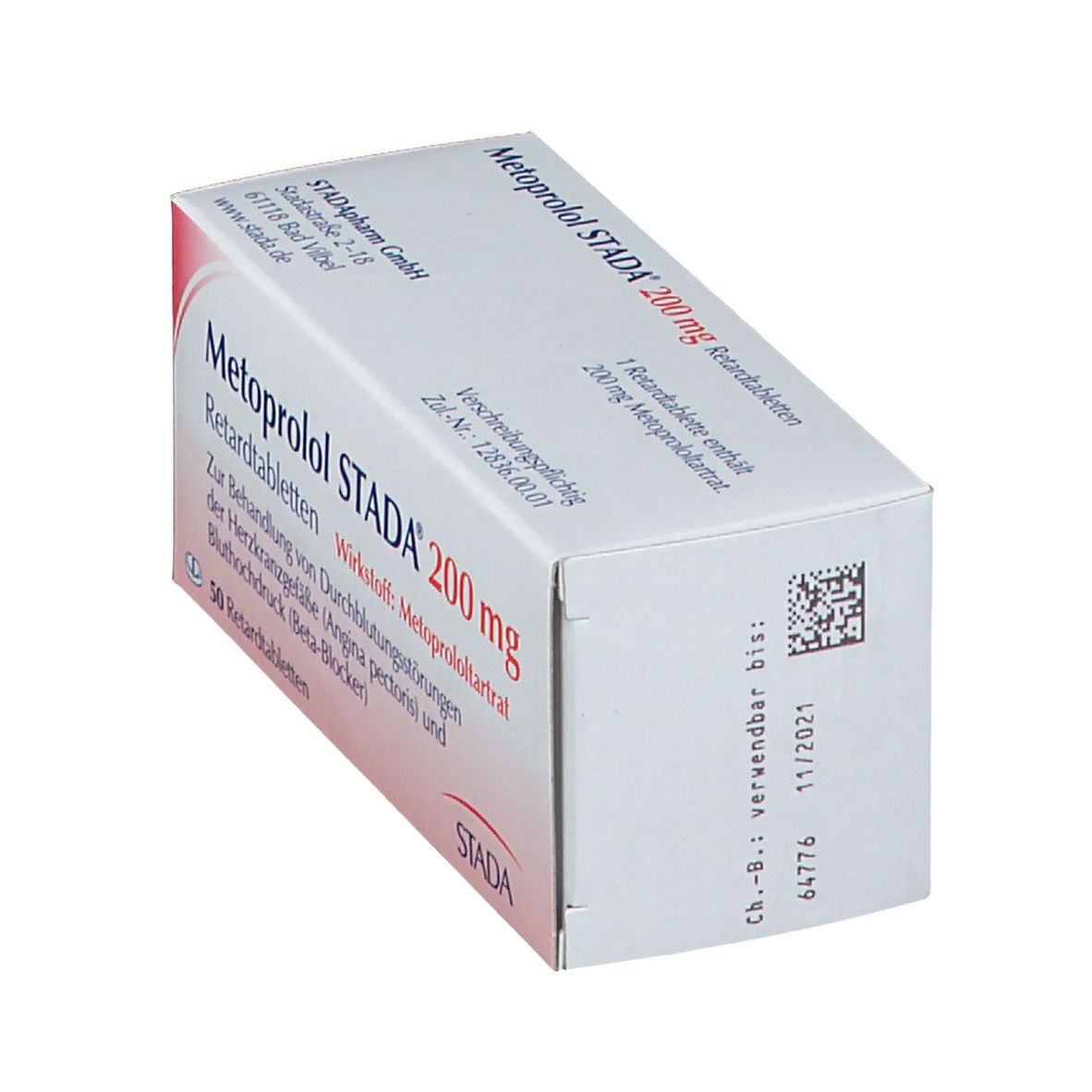 Metoprolol Stada 200 mg Retardtabletten 50 St Retard-Tabletten