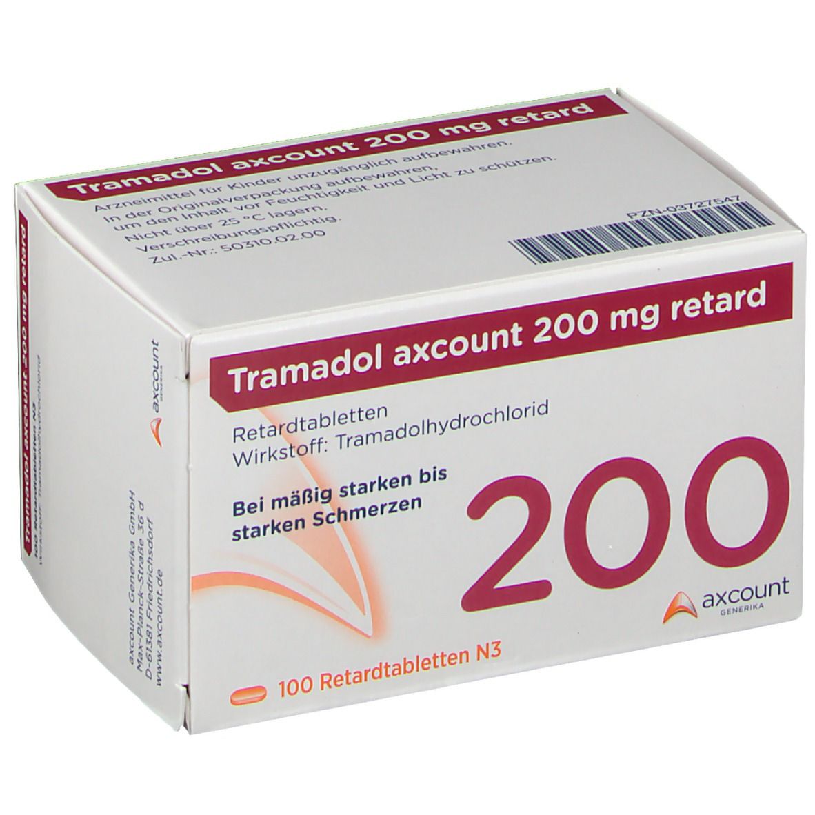 Tramadol axcount 200 mg retard