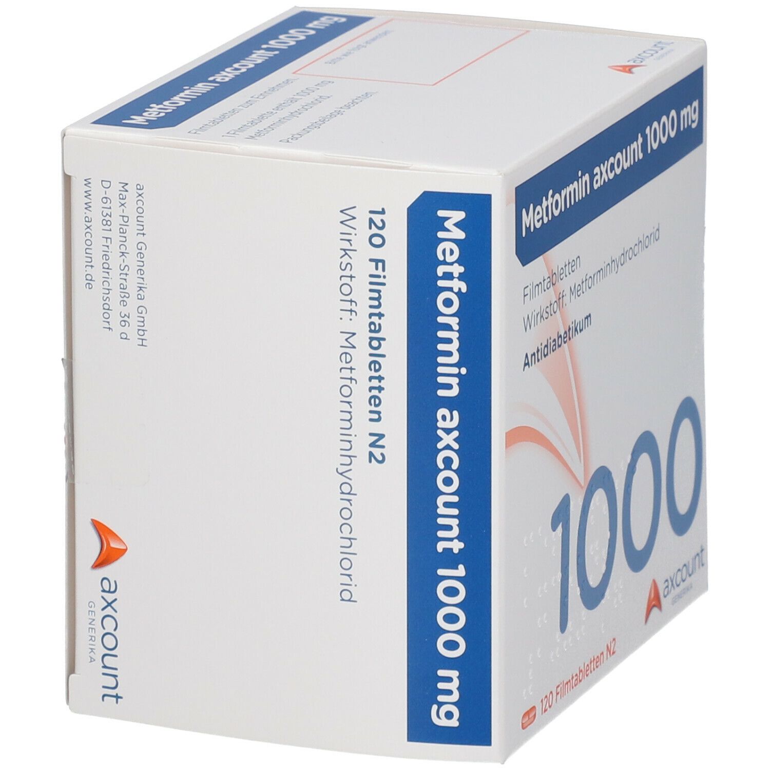 Metformin axcount 1000 mg