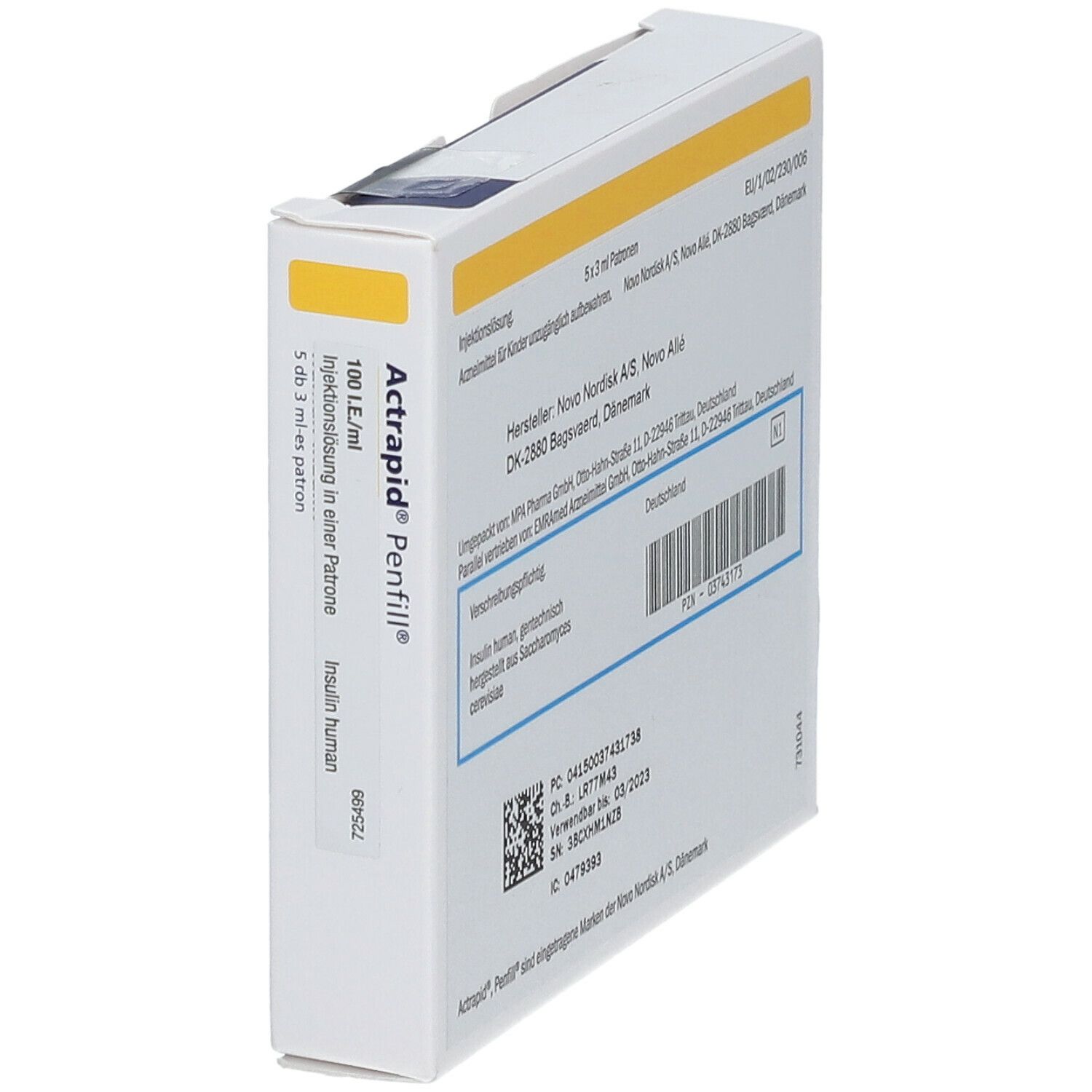 Actrapid fill 100 I.E./ml