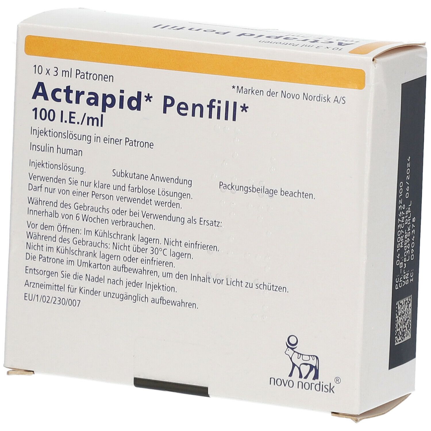 Actrapid fill 100 I.E./ml