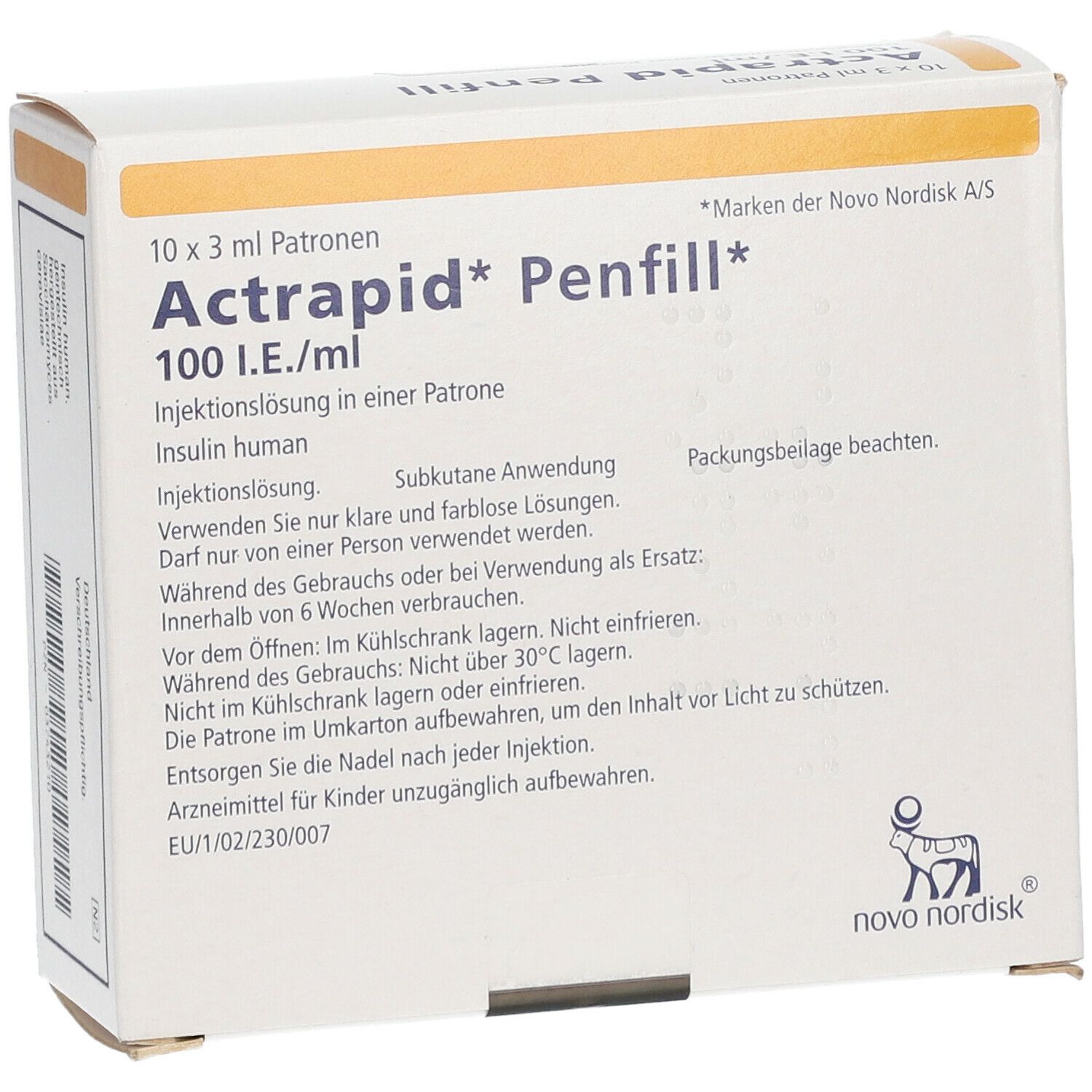 Actrapid fill 100 I.E./ml
