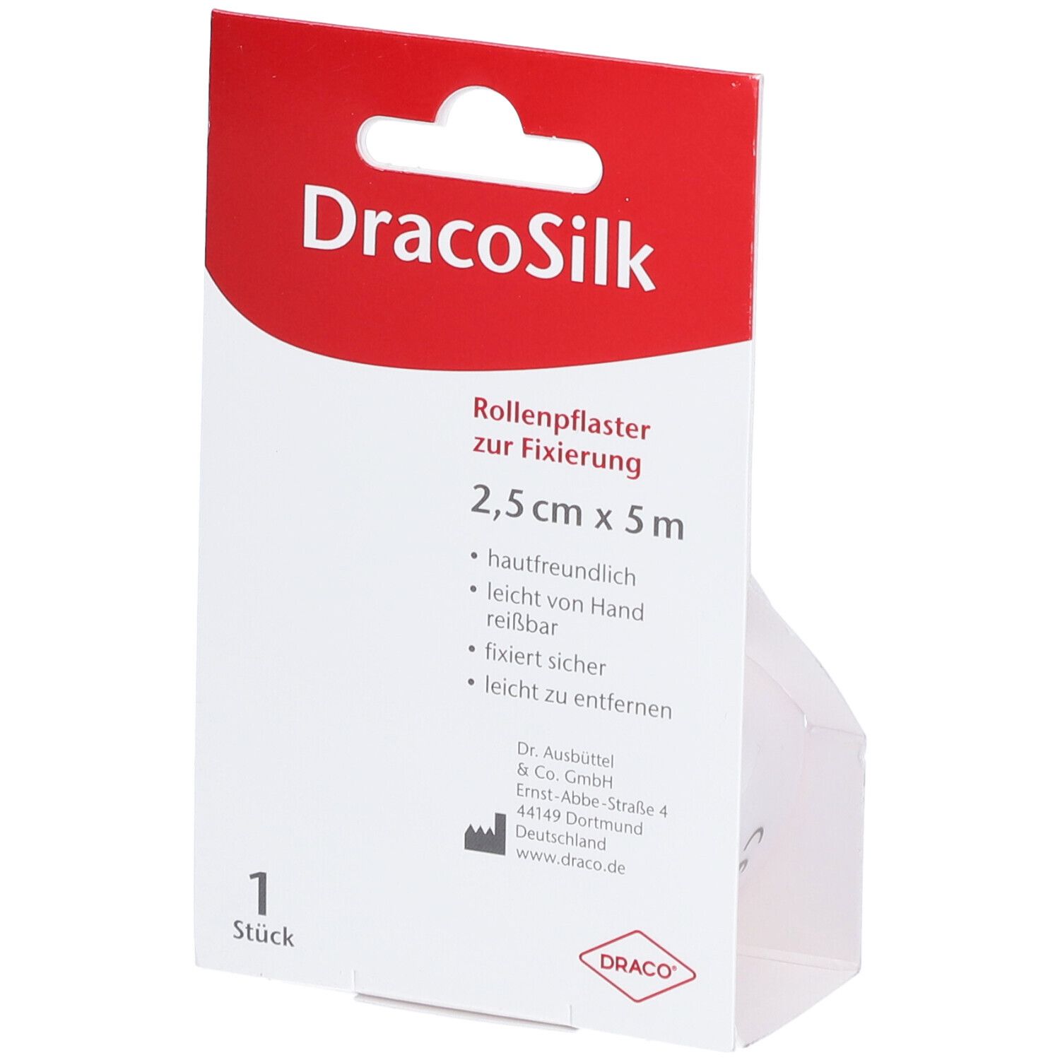 DRACOSILK Rollenpflaster 2,5 cmx5 m