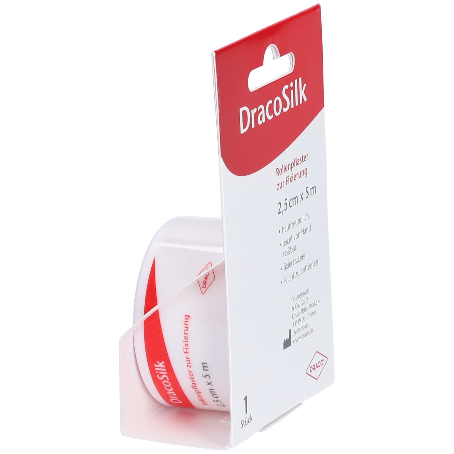 DRACOSILK Rollenpflaster 2,5 cmx5 m
